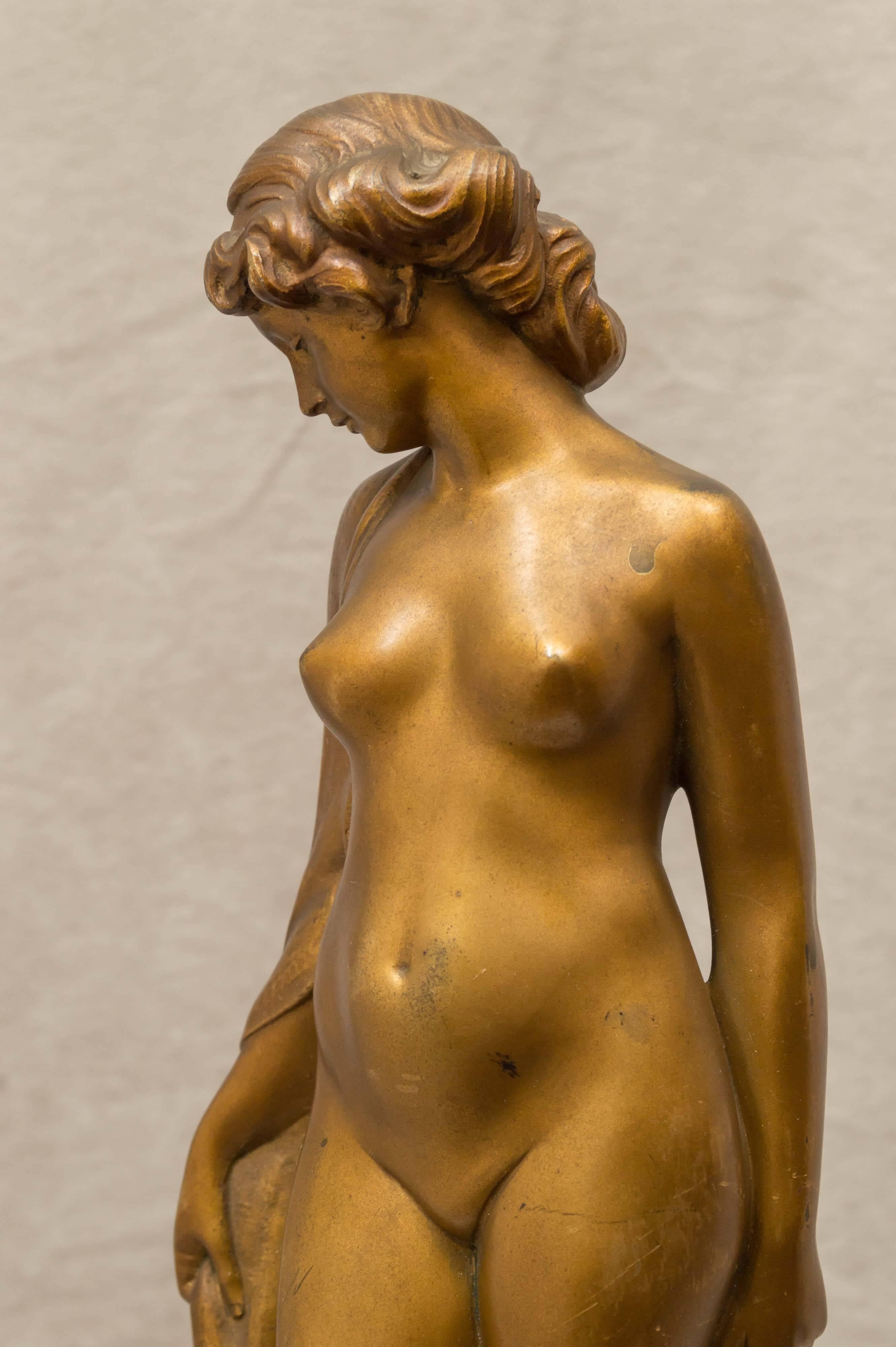 Art Deco Figure of a Nude, Artist Signed, 