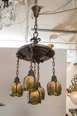 Five-Arm Arts and Crafts Chandelier by the John Morgan Company, New York