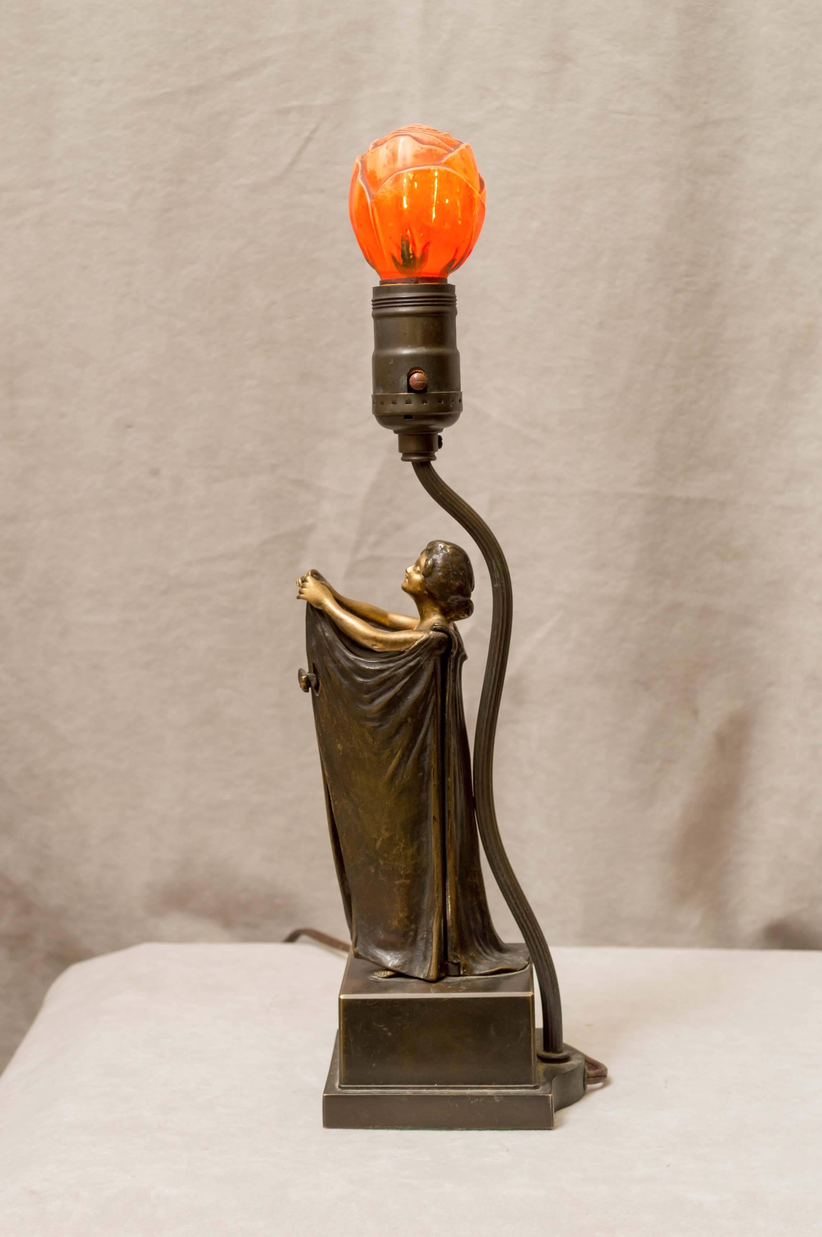 Art Nouveau Mechanical Bronze Sculpture, 