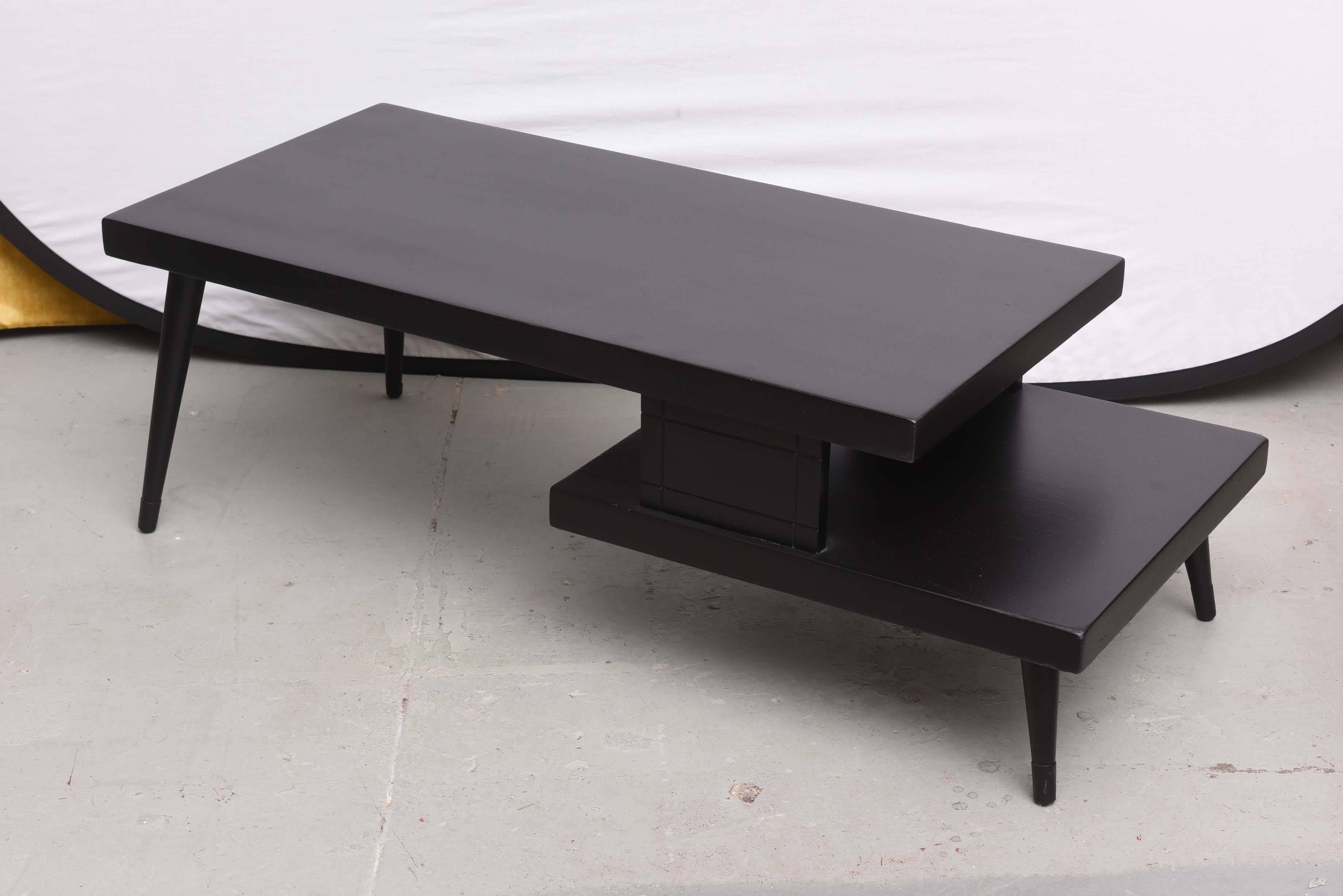 Two-Tiered Wooden Coffee Table, 1960s, USA 1