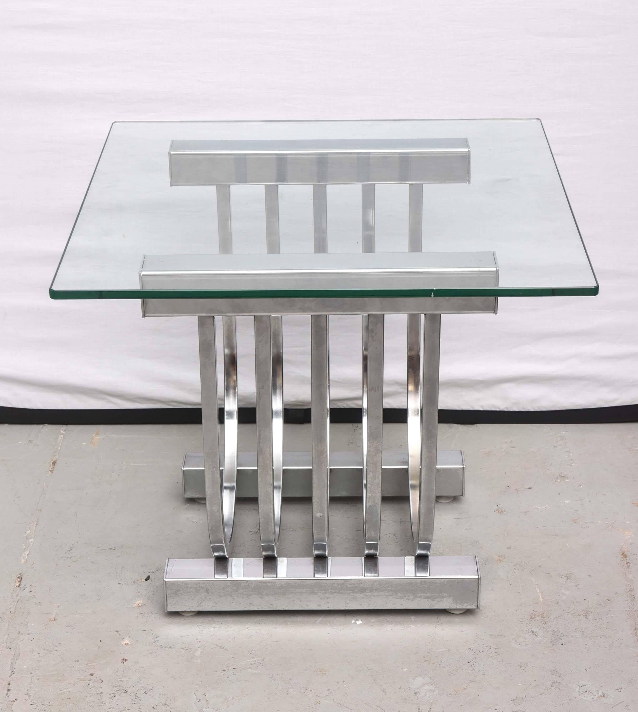 Mid-20th Century Donald Deskey Chrome Side Table, 1960s, USA