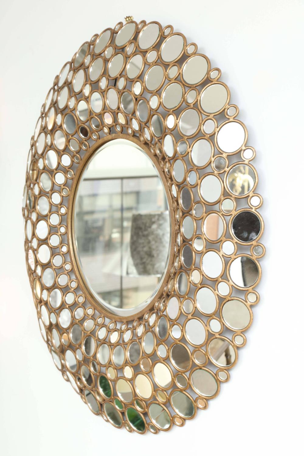 Pair of Gilt Metal Mirrors For Sale at 1stdibs