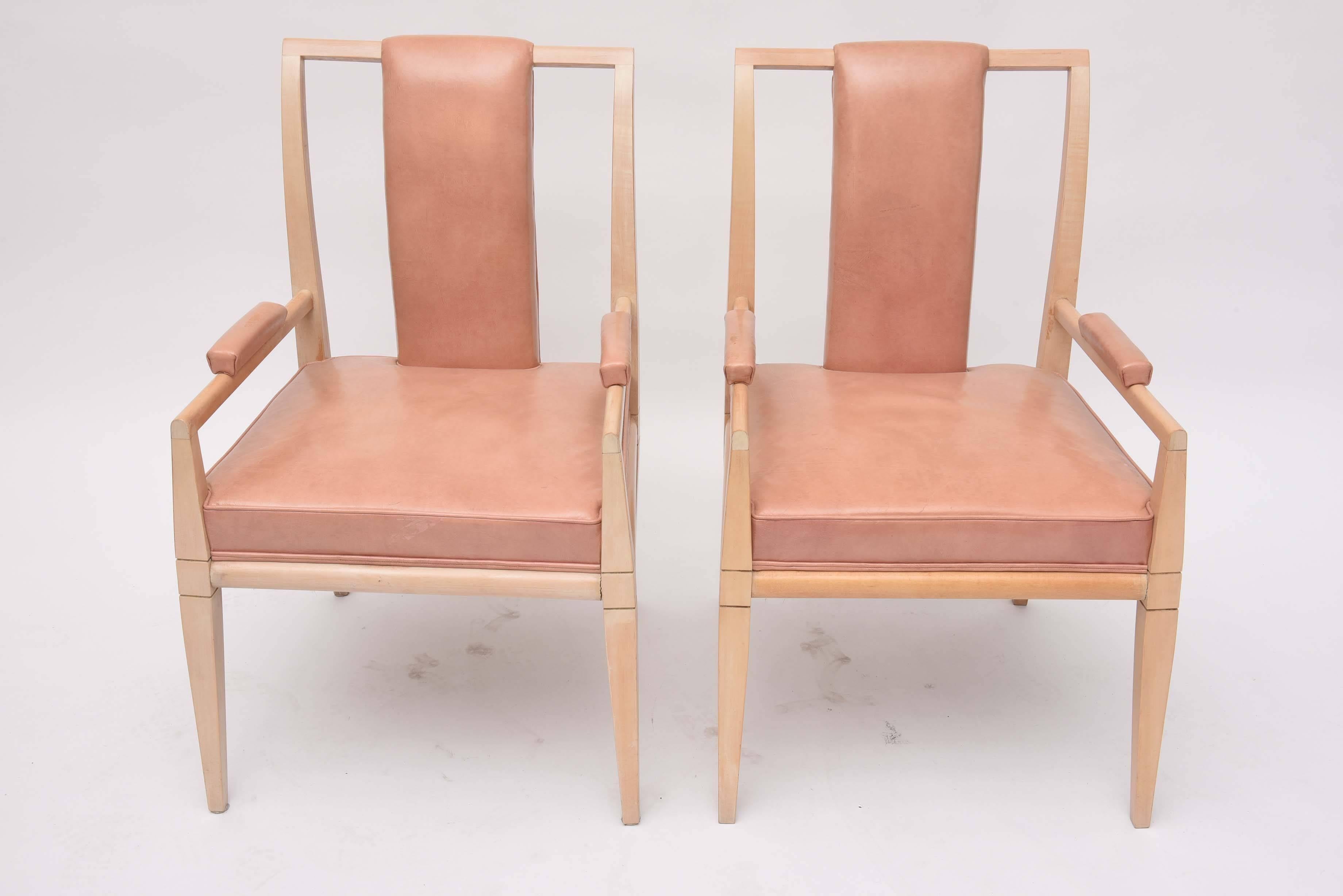 Parzinger armchairs with original leather.