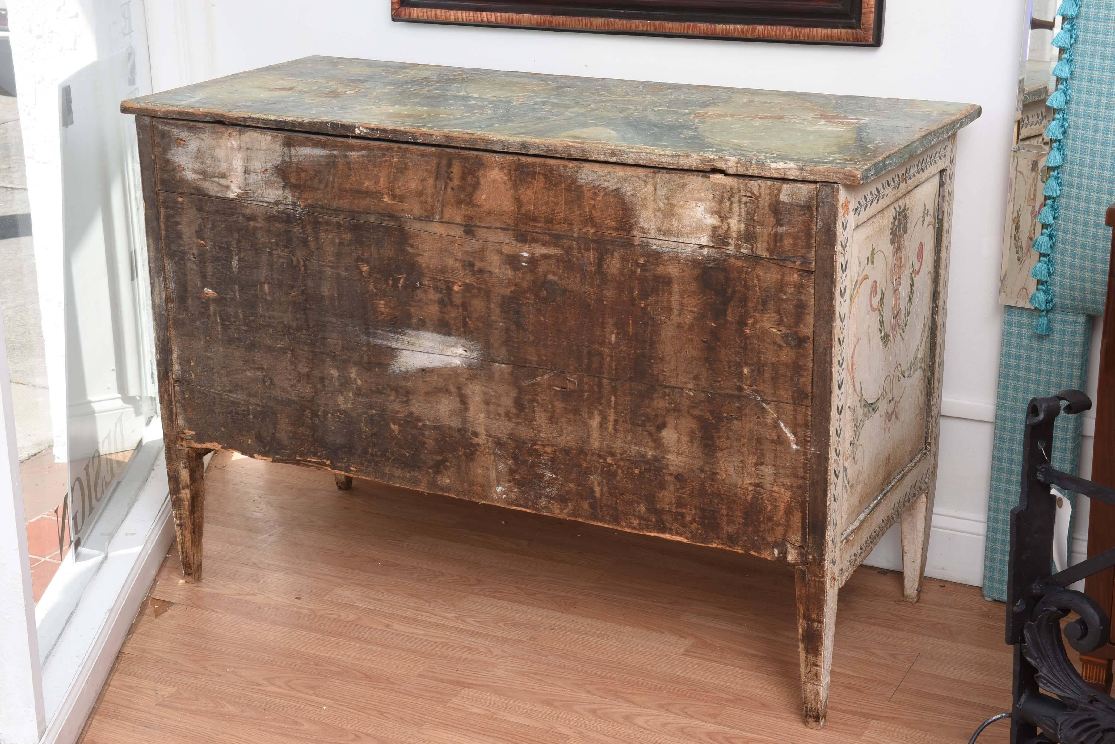 Superb 19th Century Two-Drawer Painted Commode 5