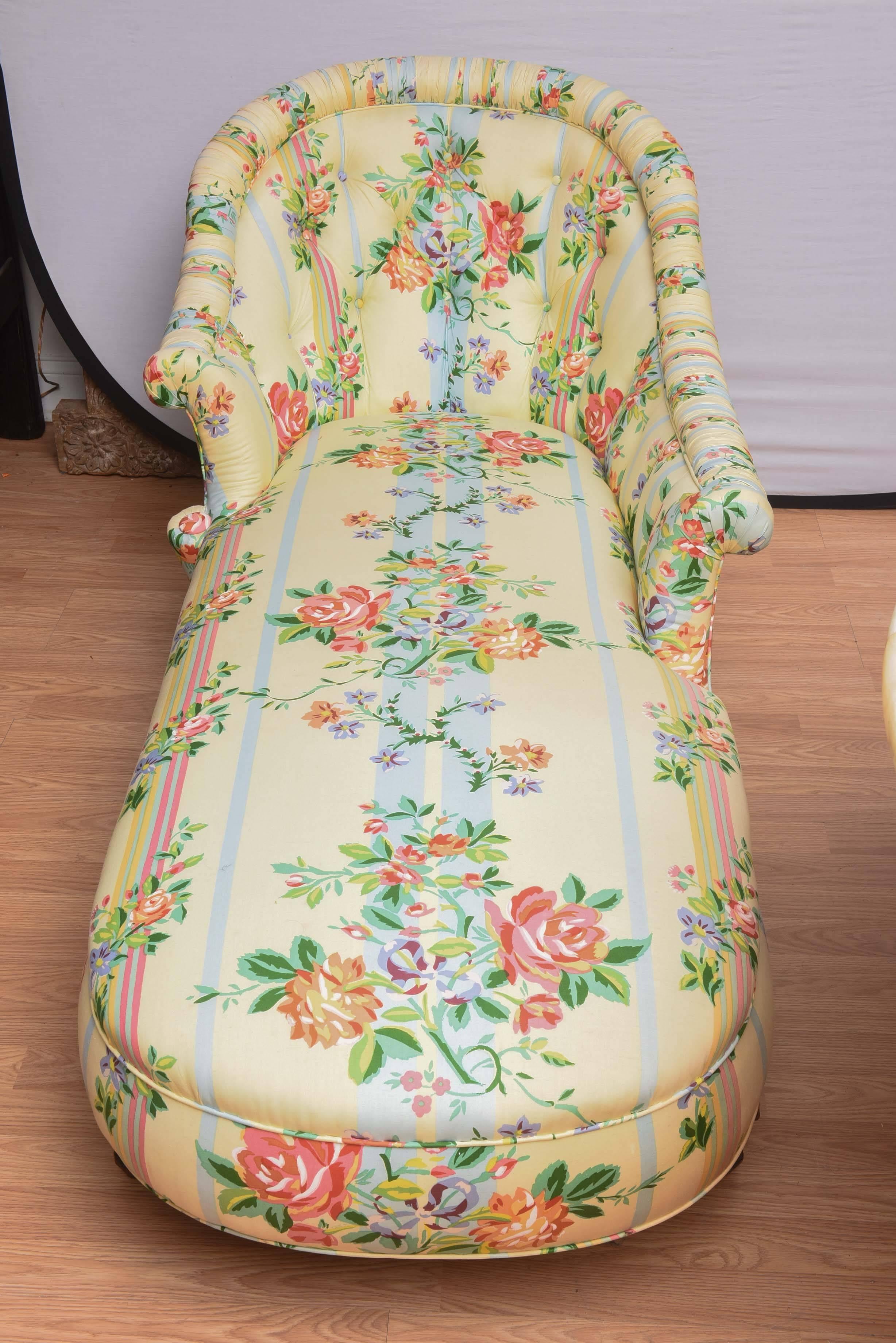 chaise lounge floral