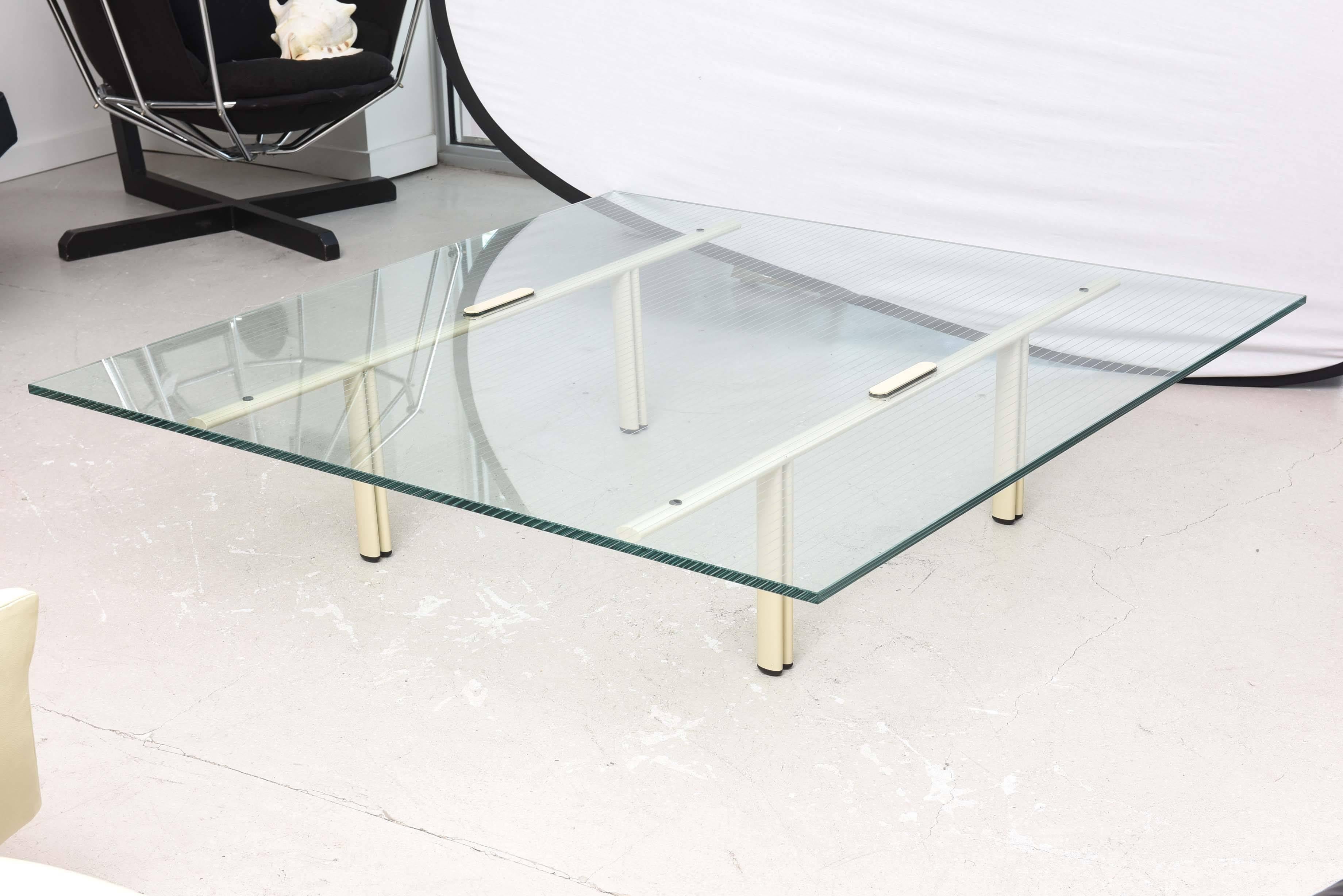 Glass Large Coffee Table by Saporiti