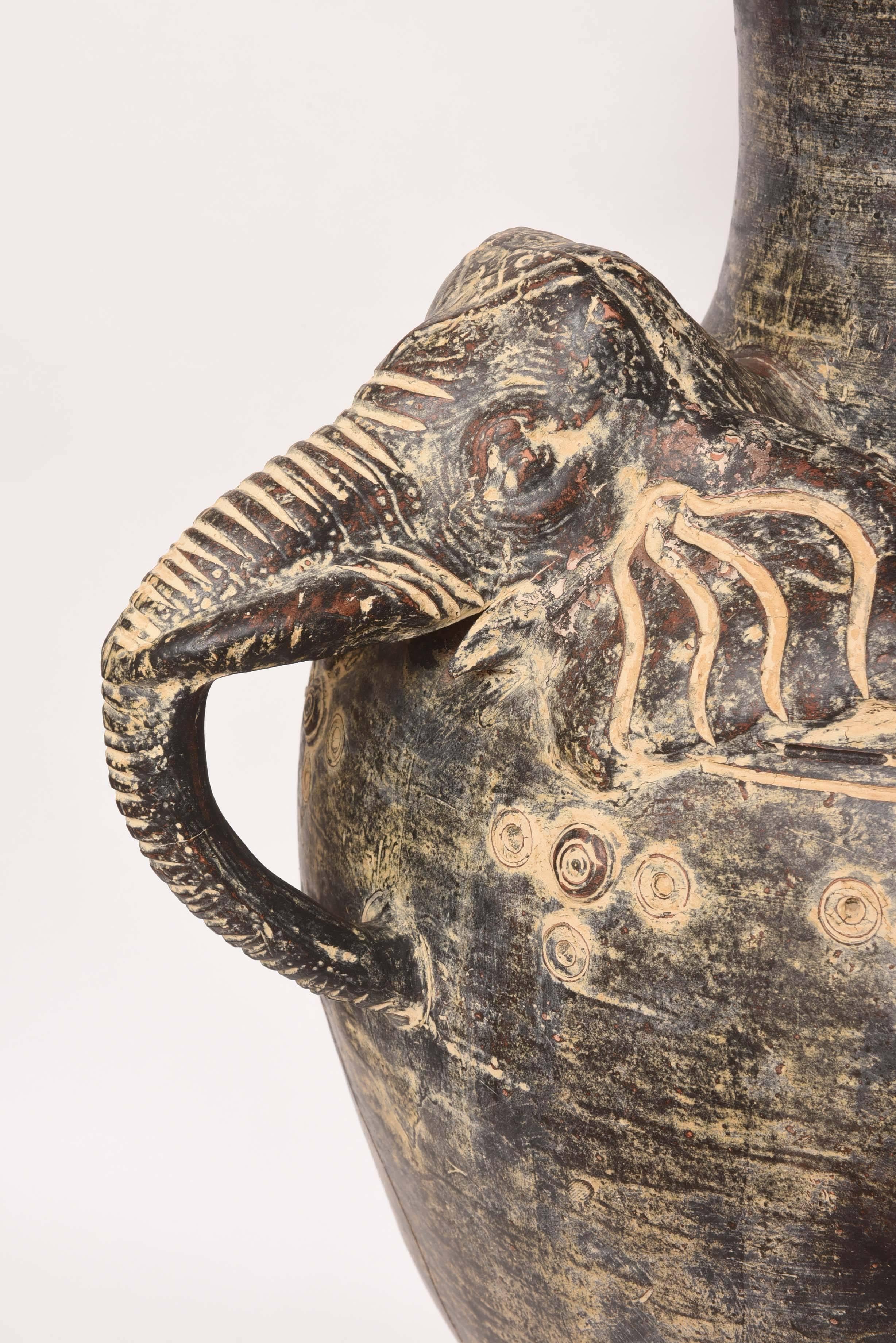 Decorative Elephant Clay Vessel 5