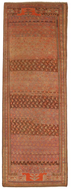 Tapis persan Meshkin - Laine Marron Rouge Jaune 72692