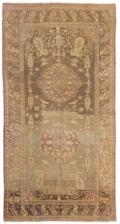 Russische Khotan Teppiche - Wolle Brown Elfenbein Rot Taupe 72745