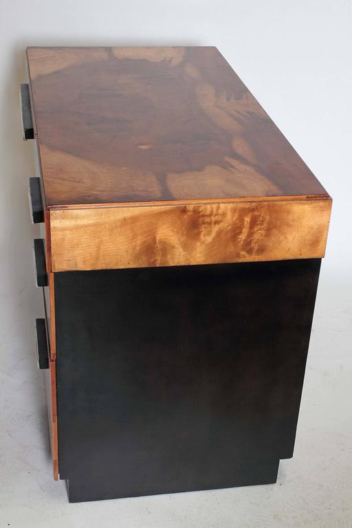Multiple, Burled and Ebonized Original Hastings Art Deco Desk For Sale