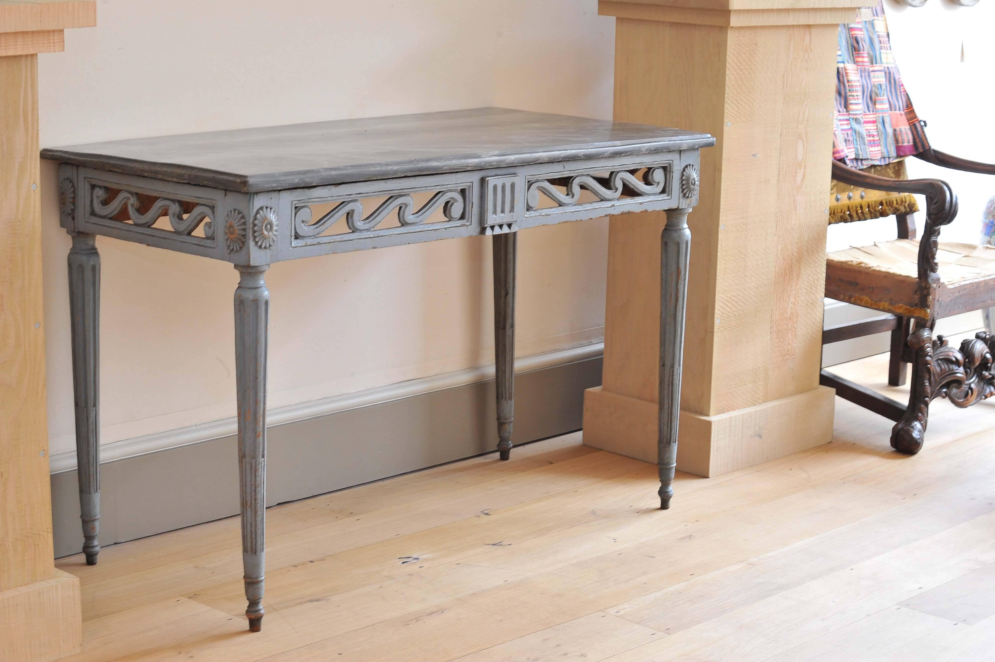 French Louis XVI Provincial Console Table For Sale