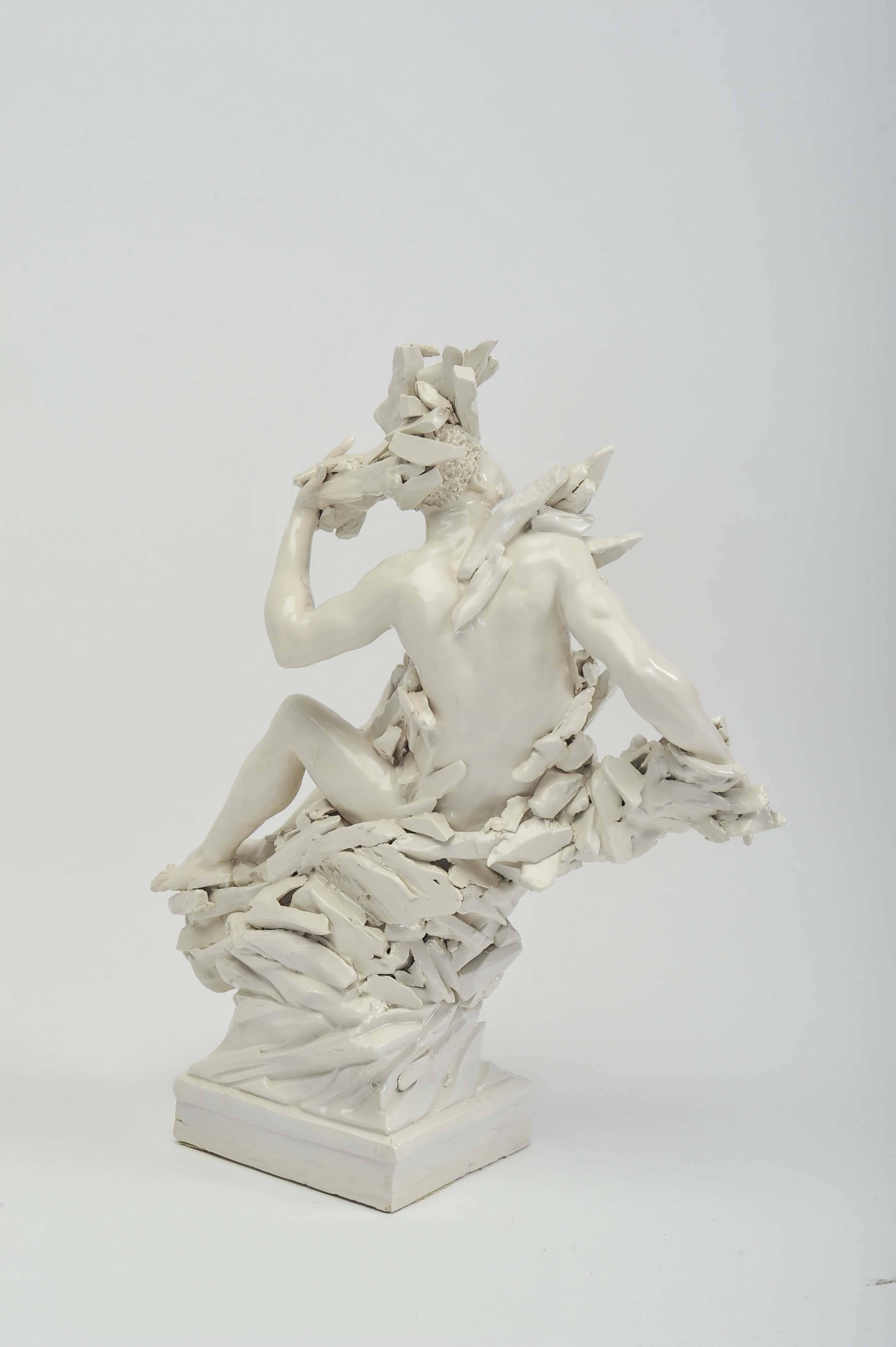 White Ceramic Figure of a Moor by Andrea Spadini For Sale 1