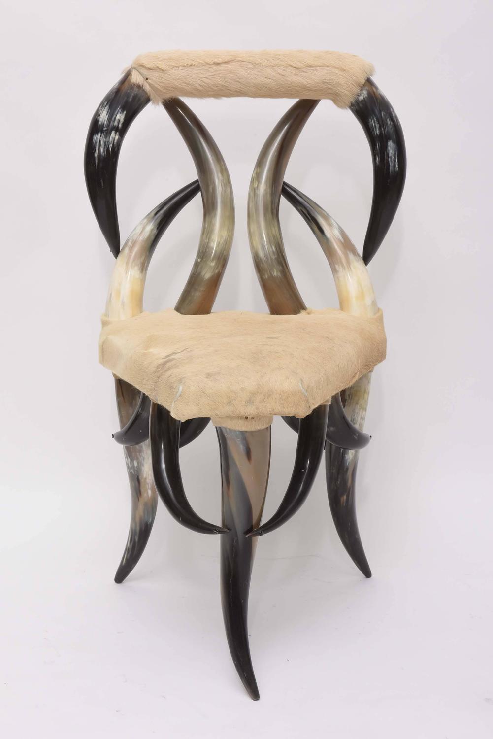 Vintage Steer Horn Chair For Sale at 1stdibs