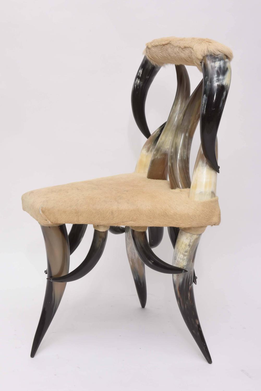 Vintage Steer Horn Chair For Sale at 1stdibs