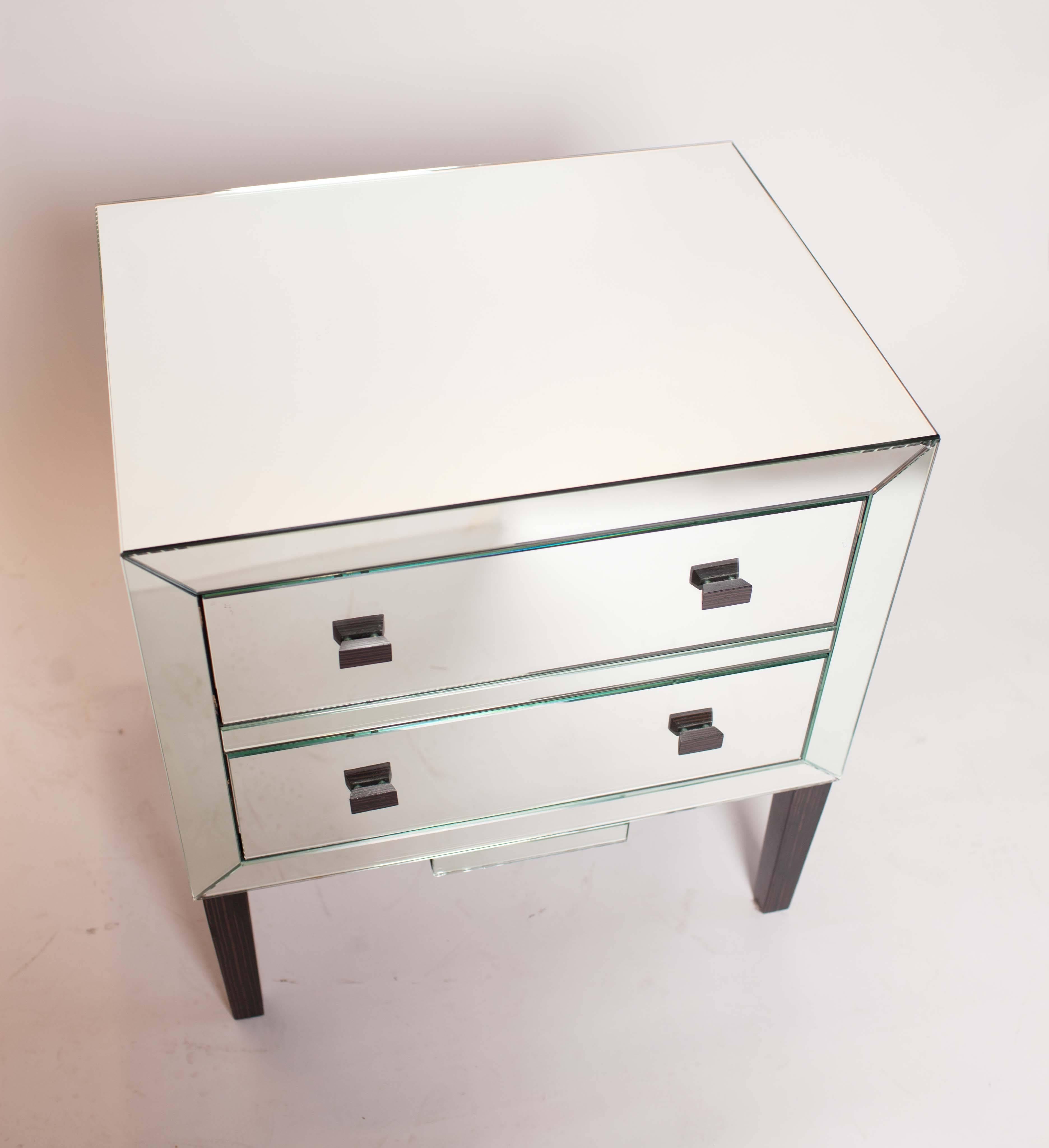 Contemporary 21st Century Julian Chichester Pair of Mirrored Side Tables
