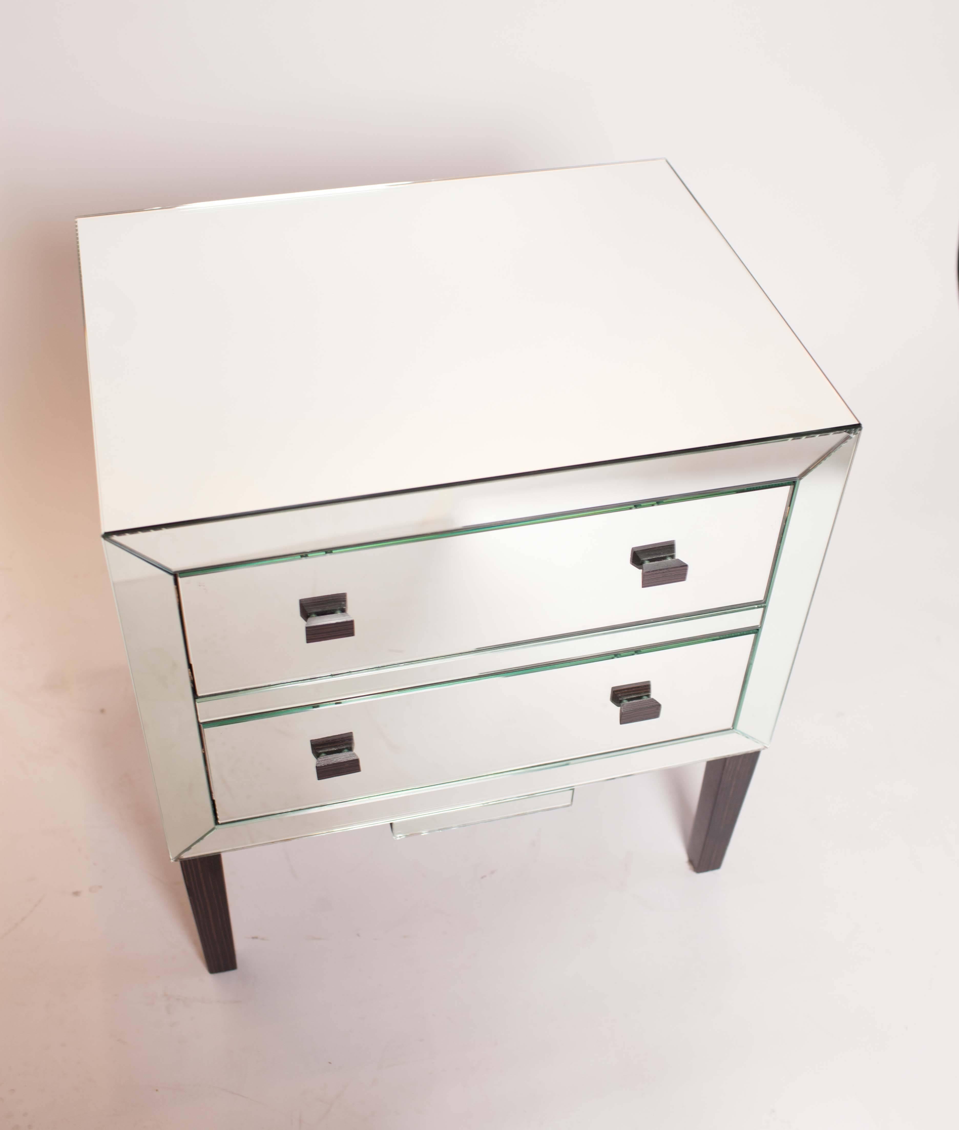 21st Century Julian Chichester Pair of Mirrored Side Tables 1