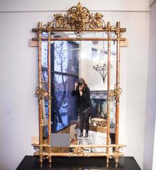 Late 19th Century French Gilt Faux Bamboo Mirror