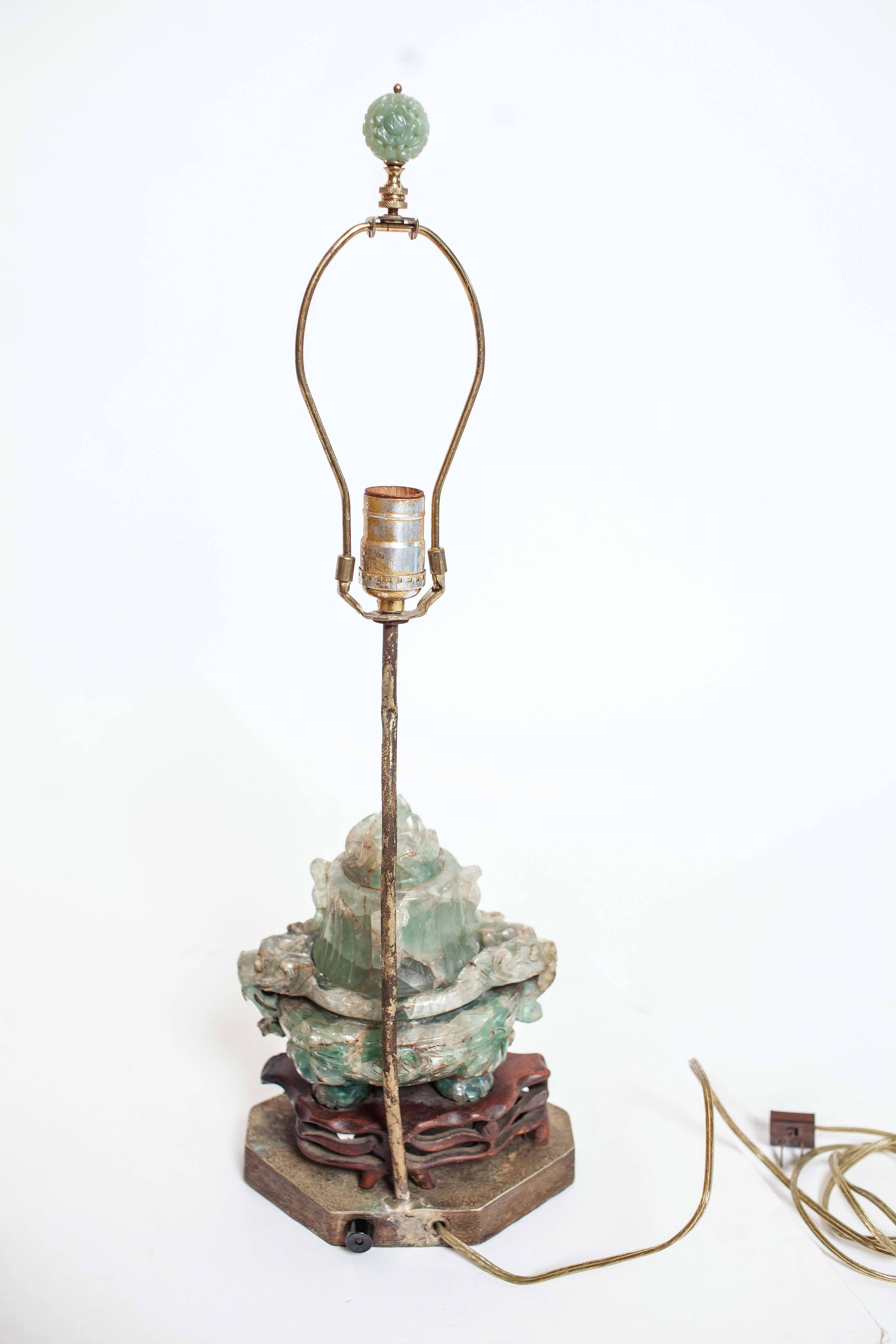 19th Century Chinese Pair of Madame Chiang Kai-Shek Quartz Lamps For Sale 1