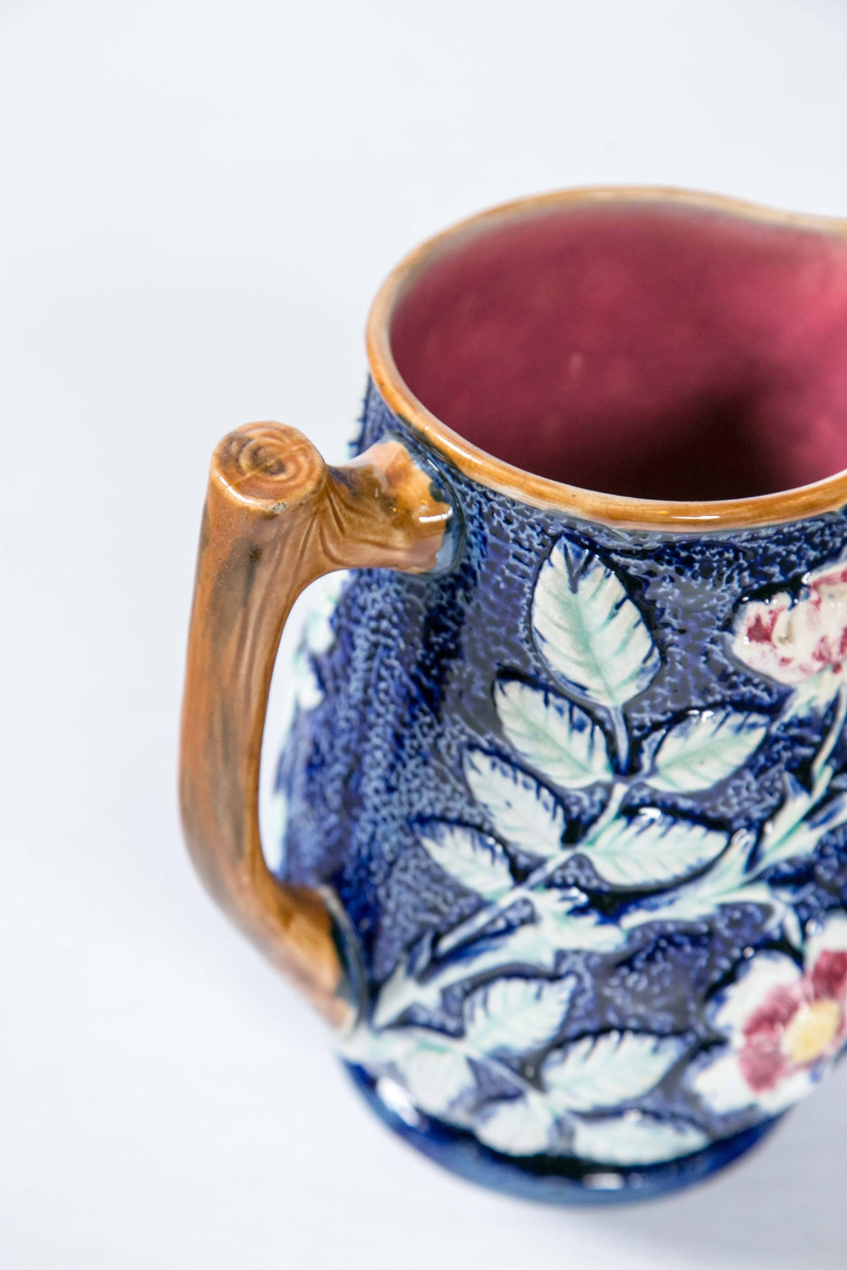 English Majolica Pitcher, 
