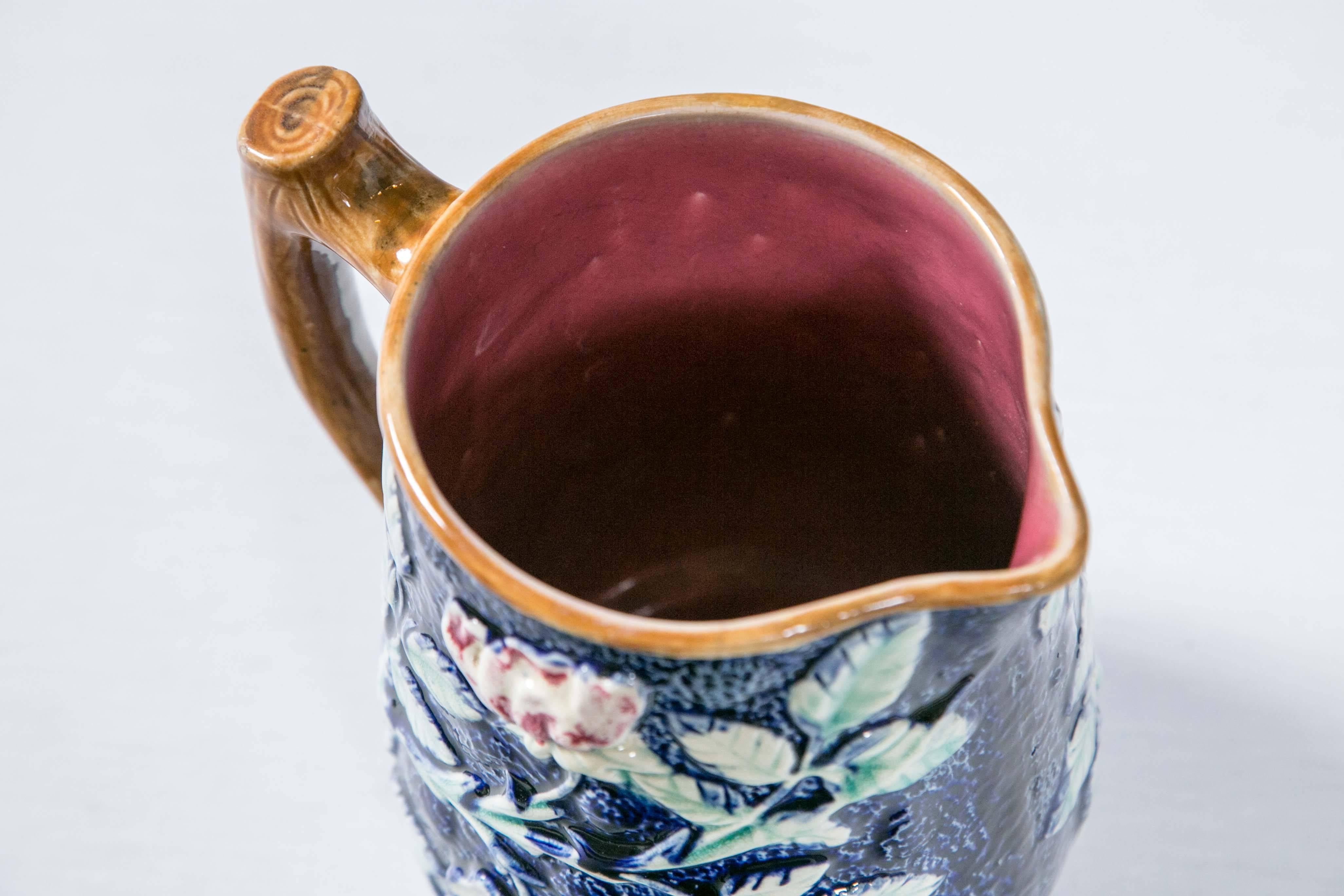 English Majolica Pitcher, 