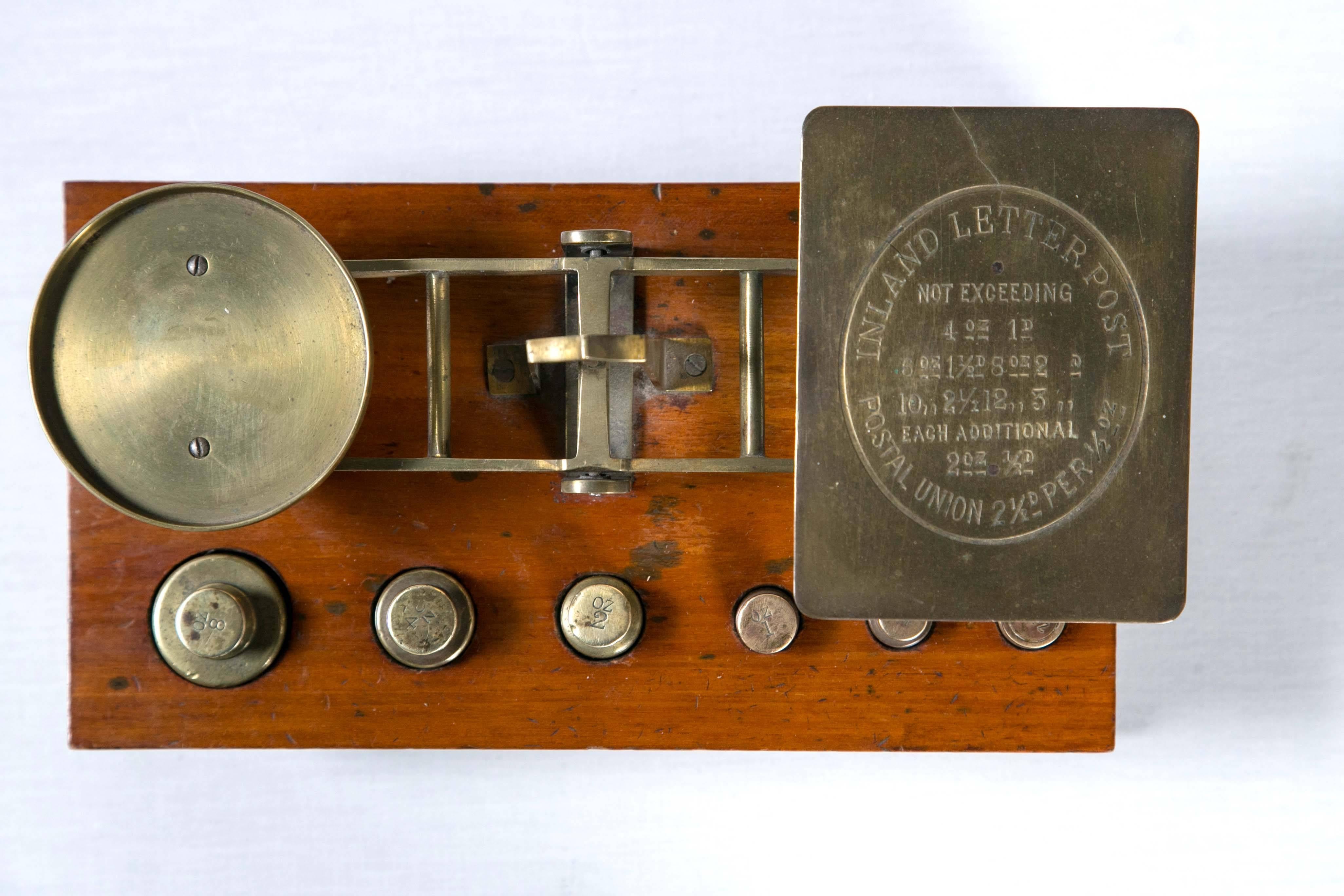 Brass English Postal Scale, S. Mordan & Co., London, circa 1910