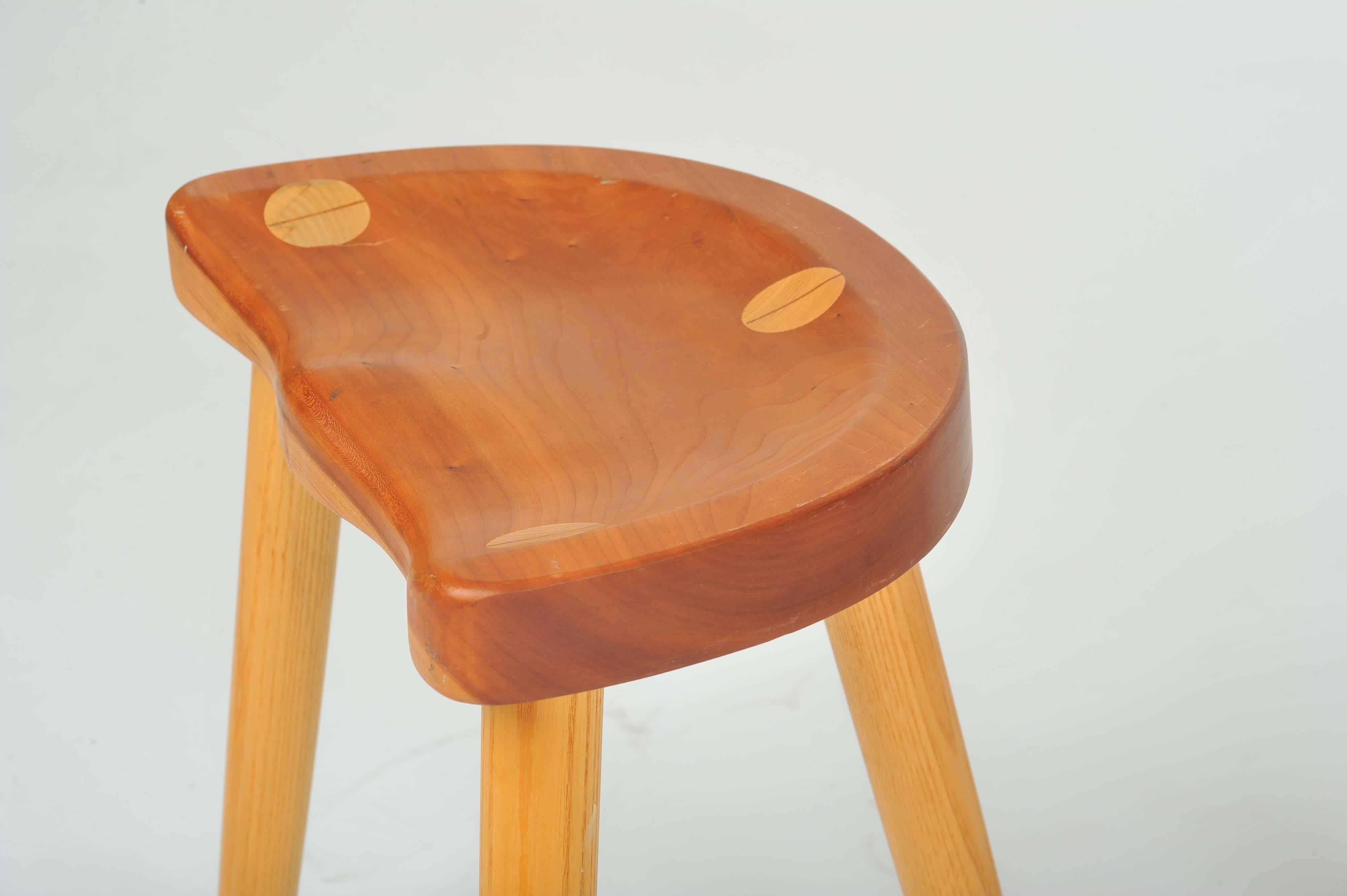 North American Handcrafted Tripod Studio Stools by Robert Roakes