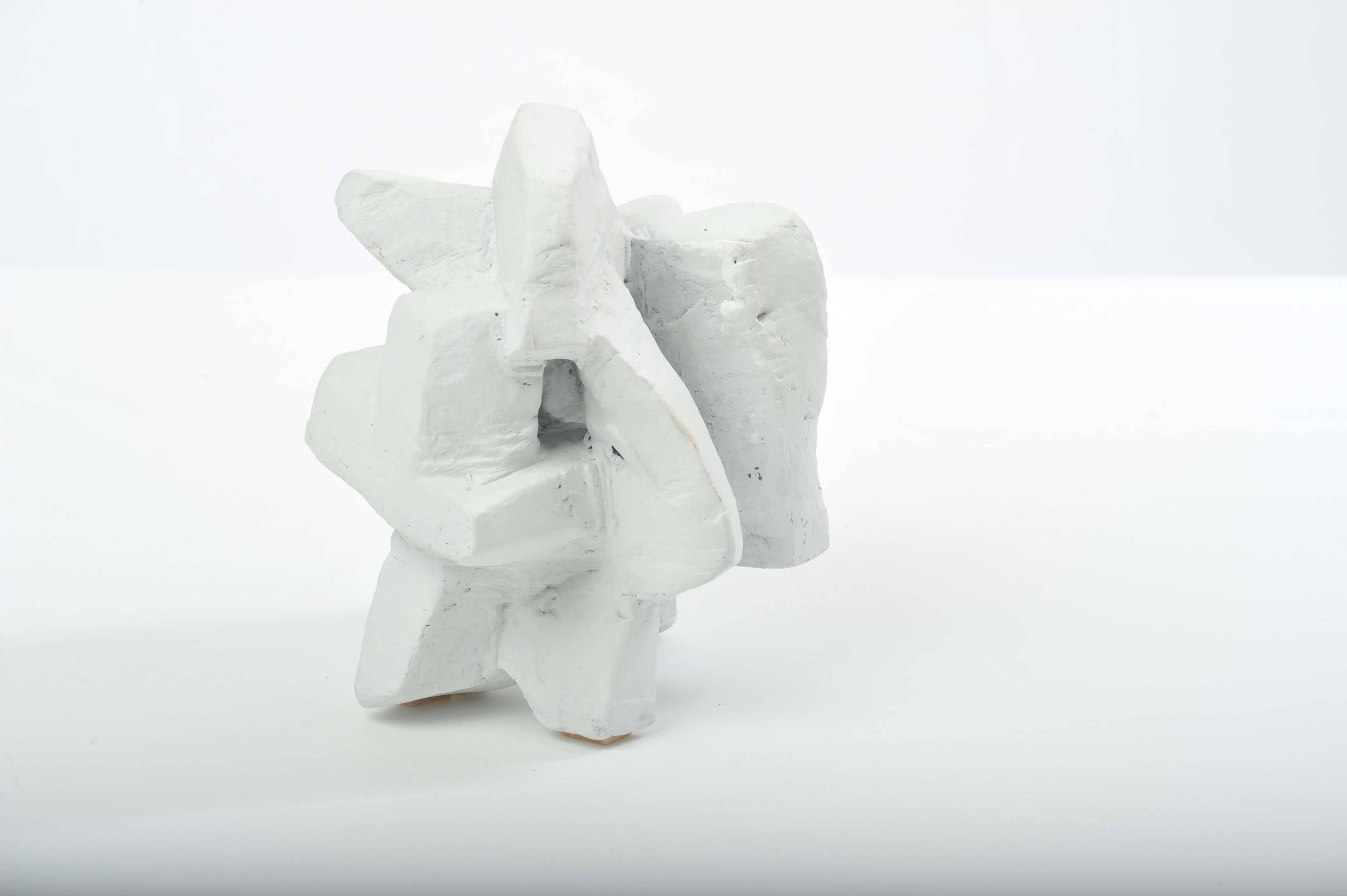 British Chalk White Abstract Sculpture by Bryan Blow 3 For Sale