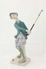 Amphora Ceramic Caricature "Swinging Golfer", circa 1918