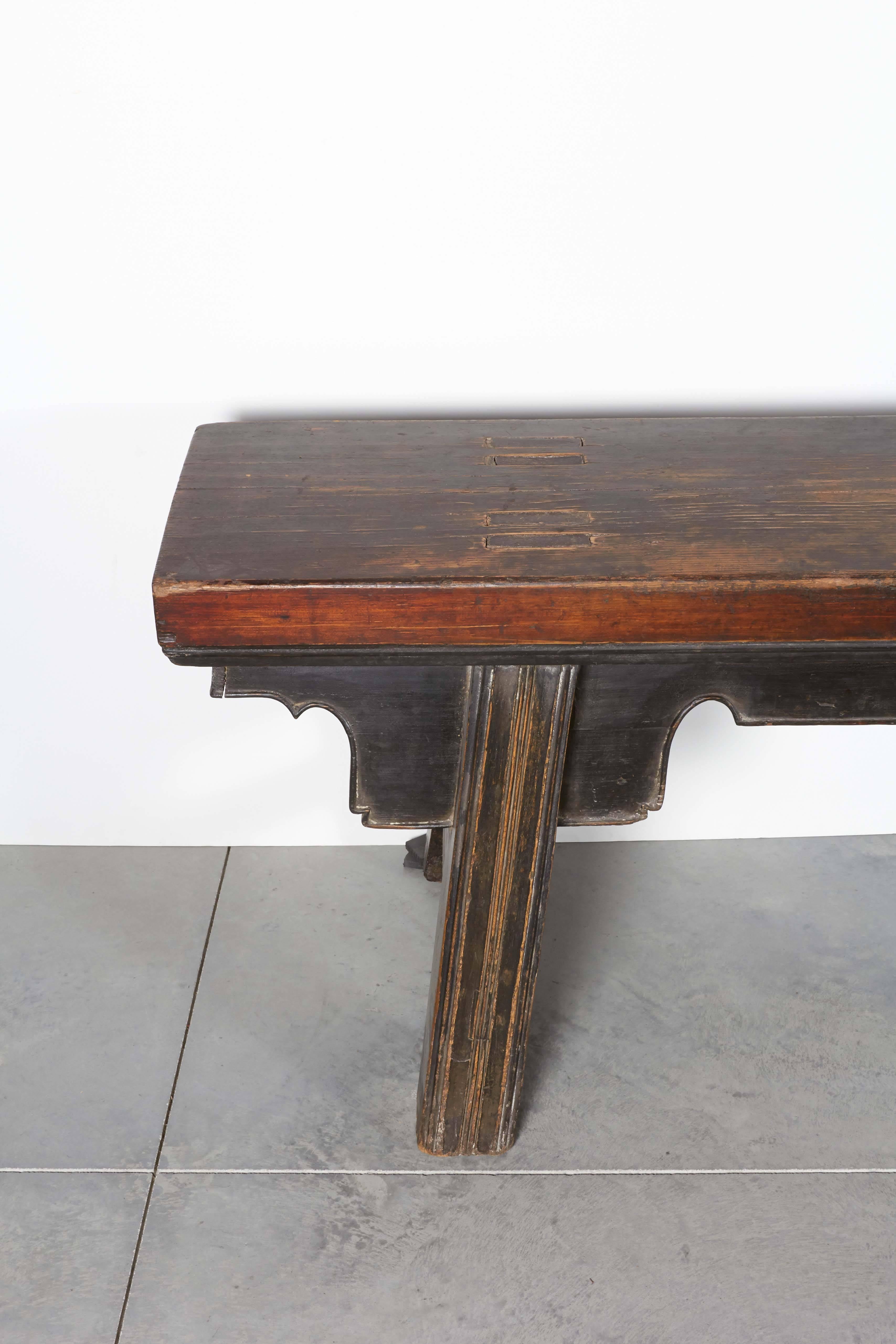 Late 19th Century Classic Large 19th Century Temple Bench
