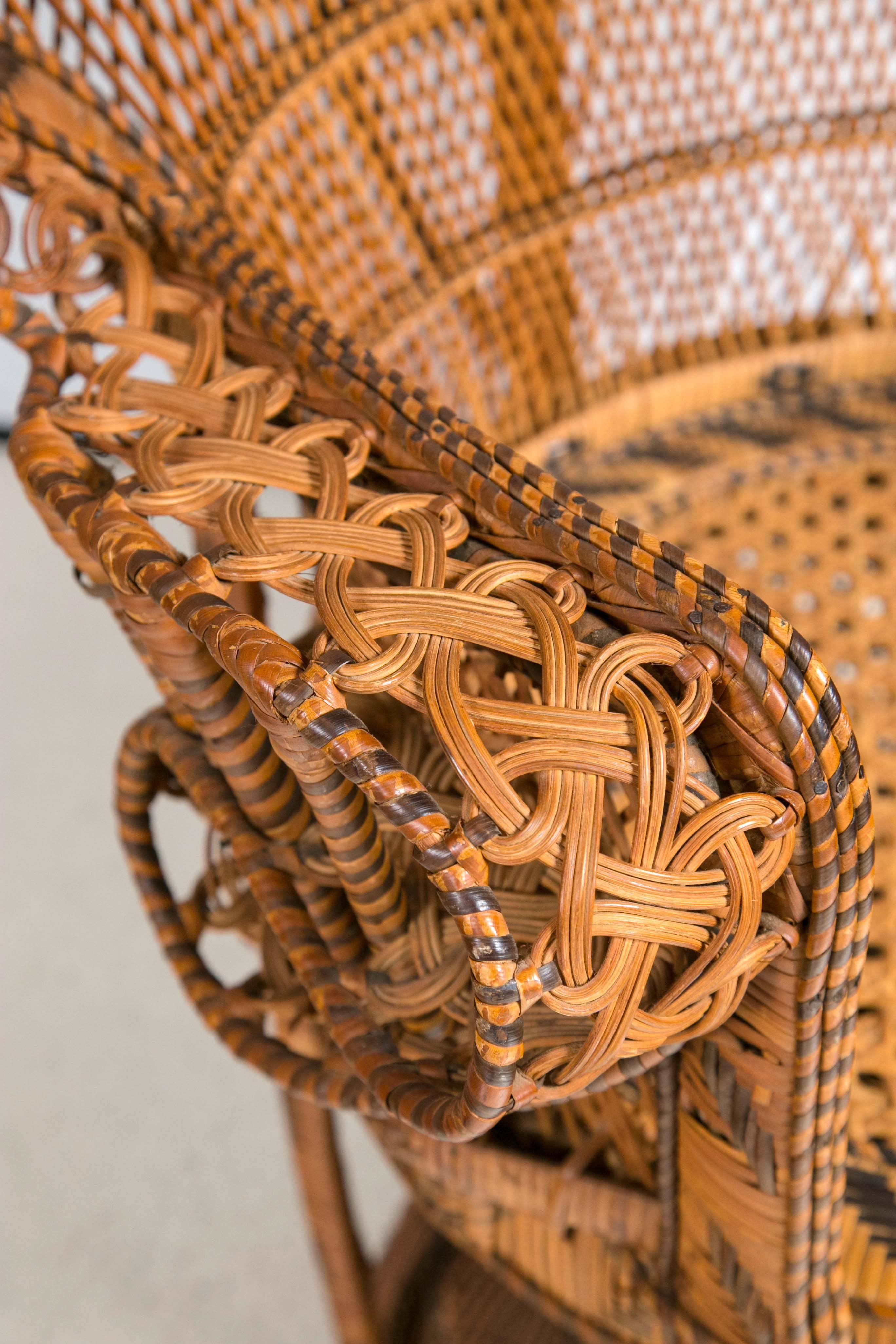 peacock rattan chair