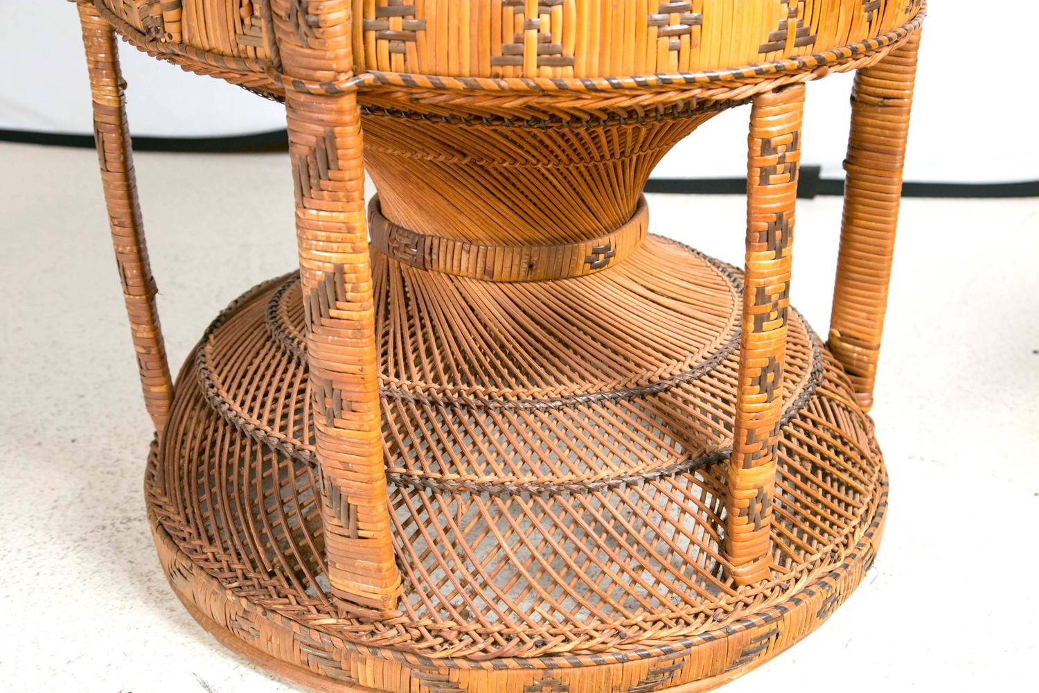 Rattan Peacock Chair at 1stdibs