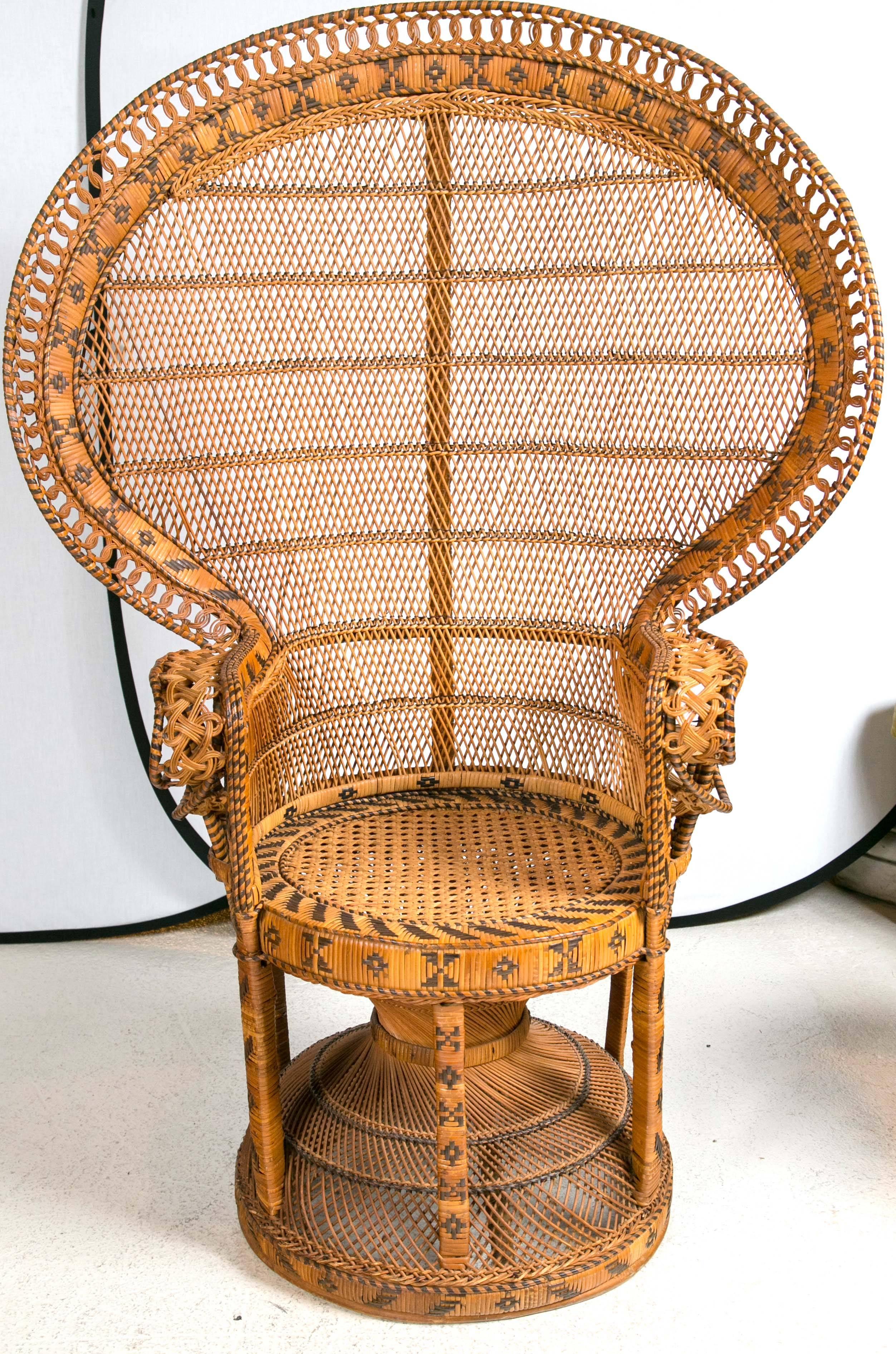 American Rattan Peacock Chair