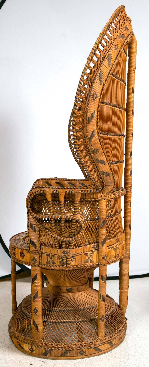 Rattan Peacock Chair at 1stdibs