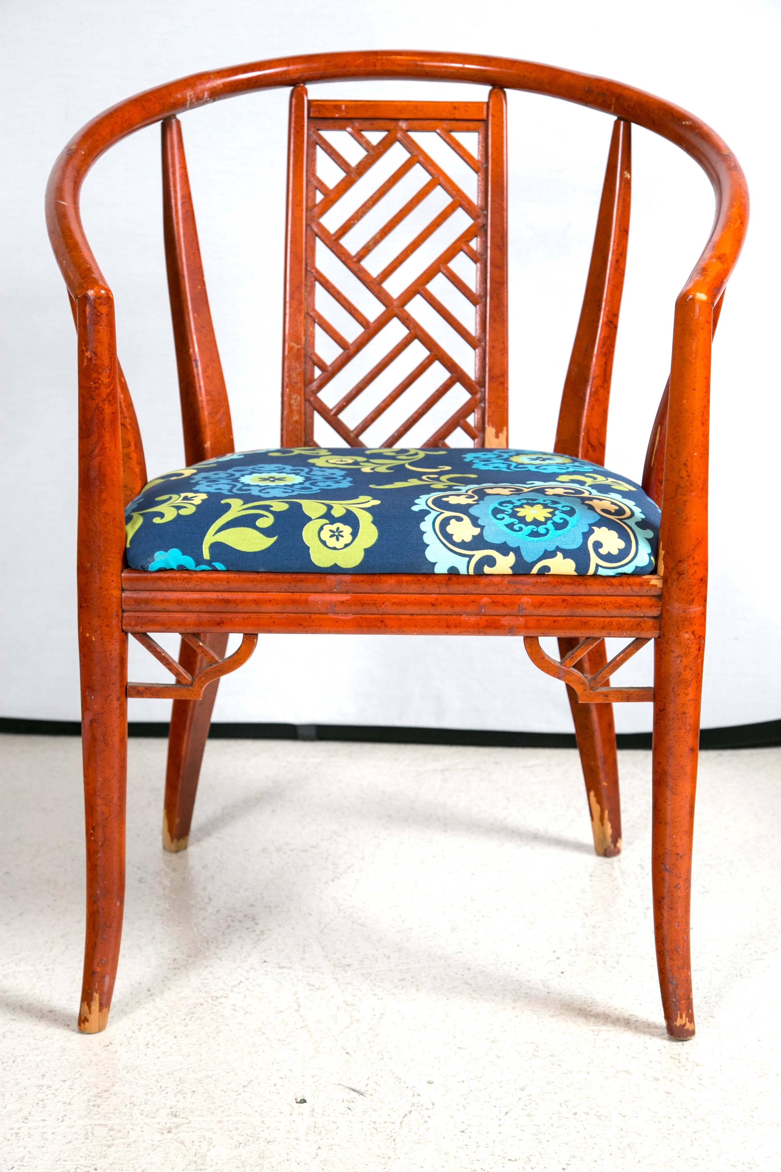 American Pair of 1960s Painted Wood Armchairs For Sale
