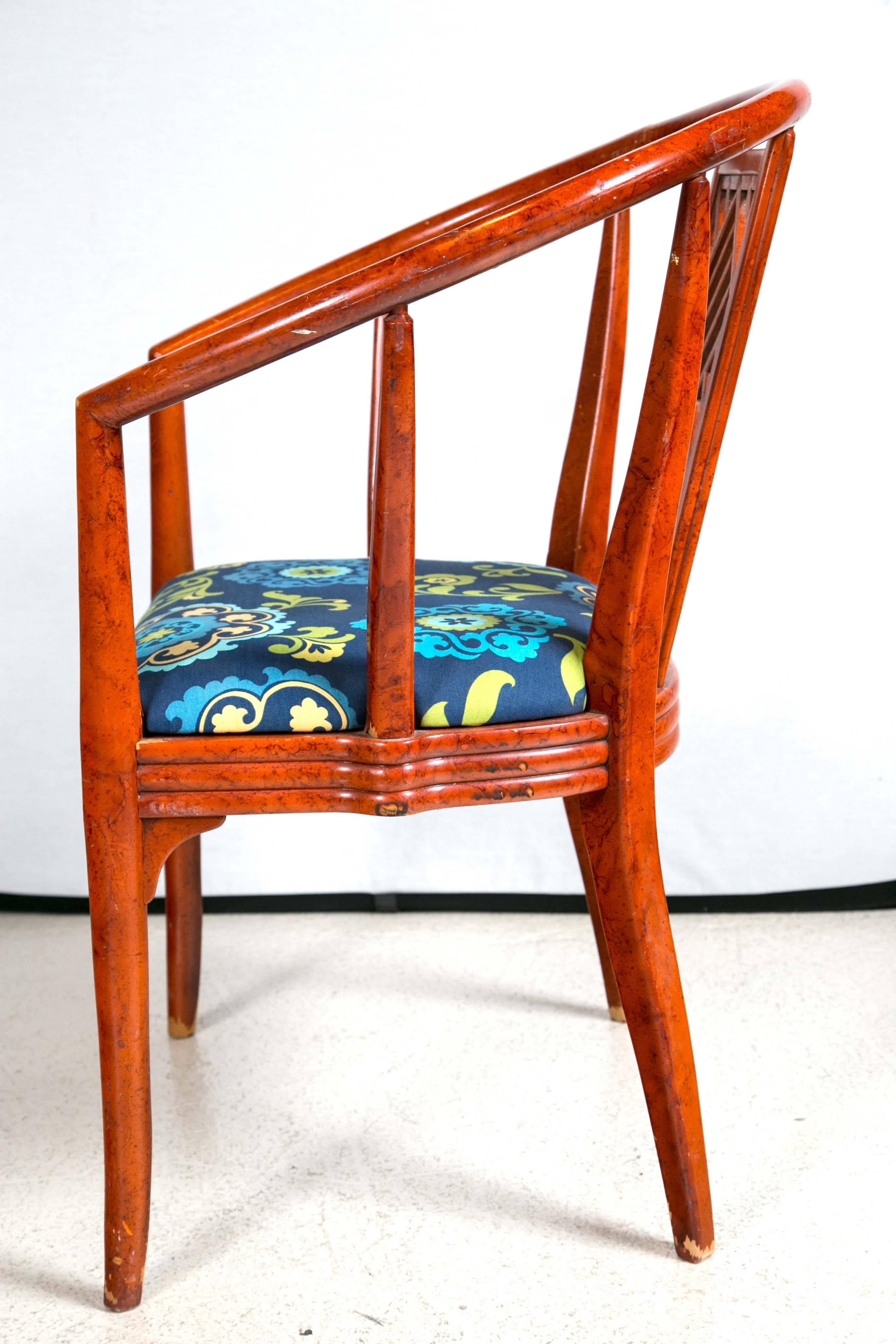 Mid-20th Century Pair of 1960s Painted Wood Armchairs For Sale