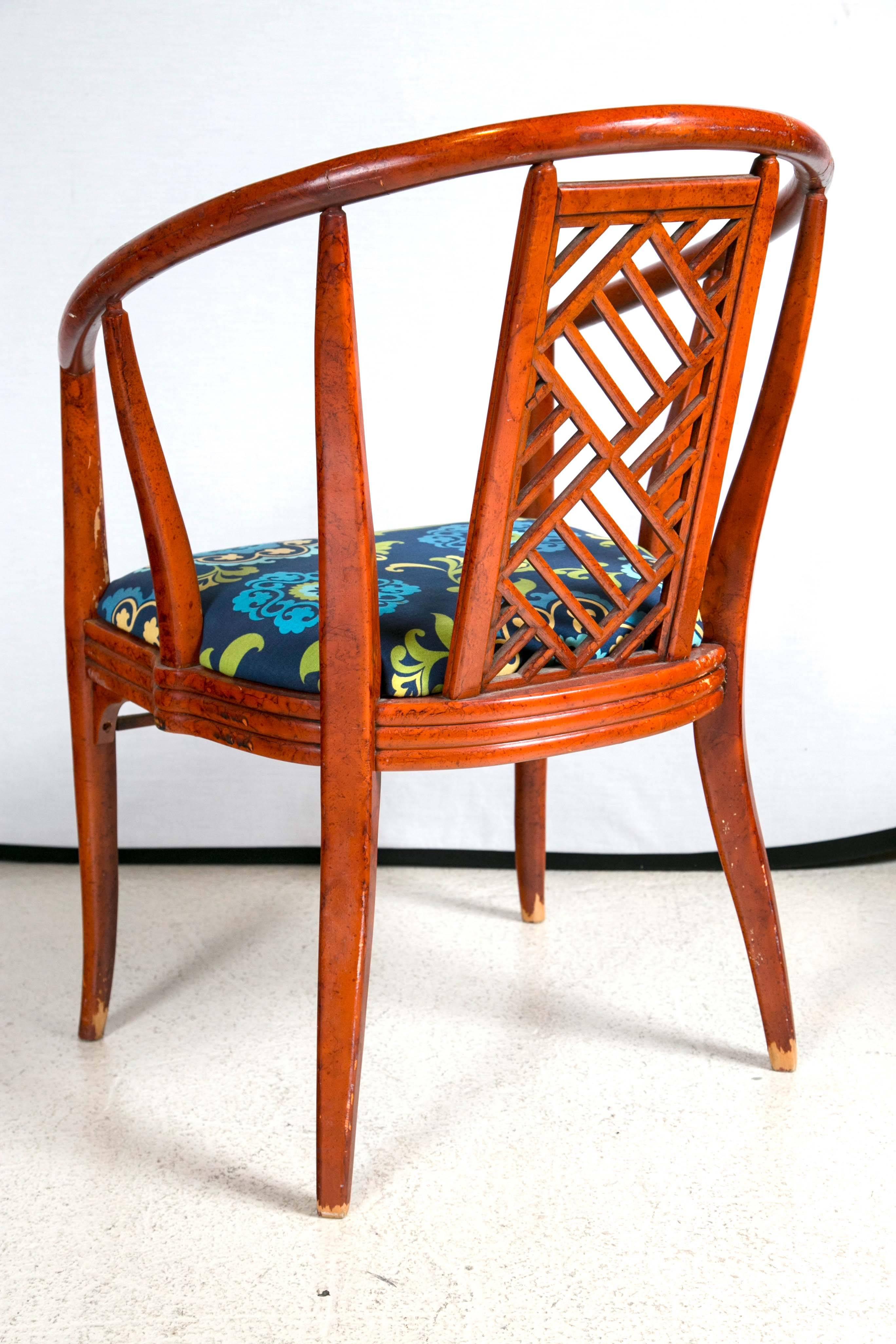 Pair of 1960s Painted Wood Armchairs For Sale 1