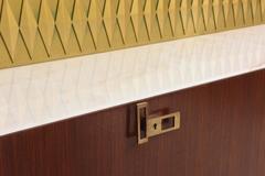 Rare French Modern Mahogany, Bronze and Brass Bar Cabinet, Raphael