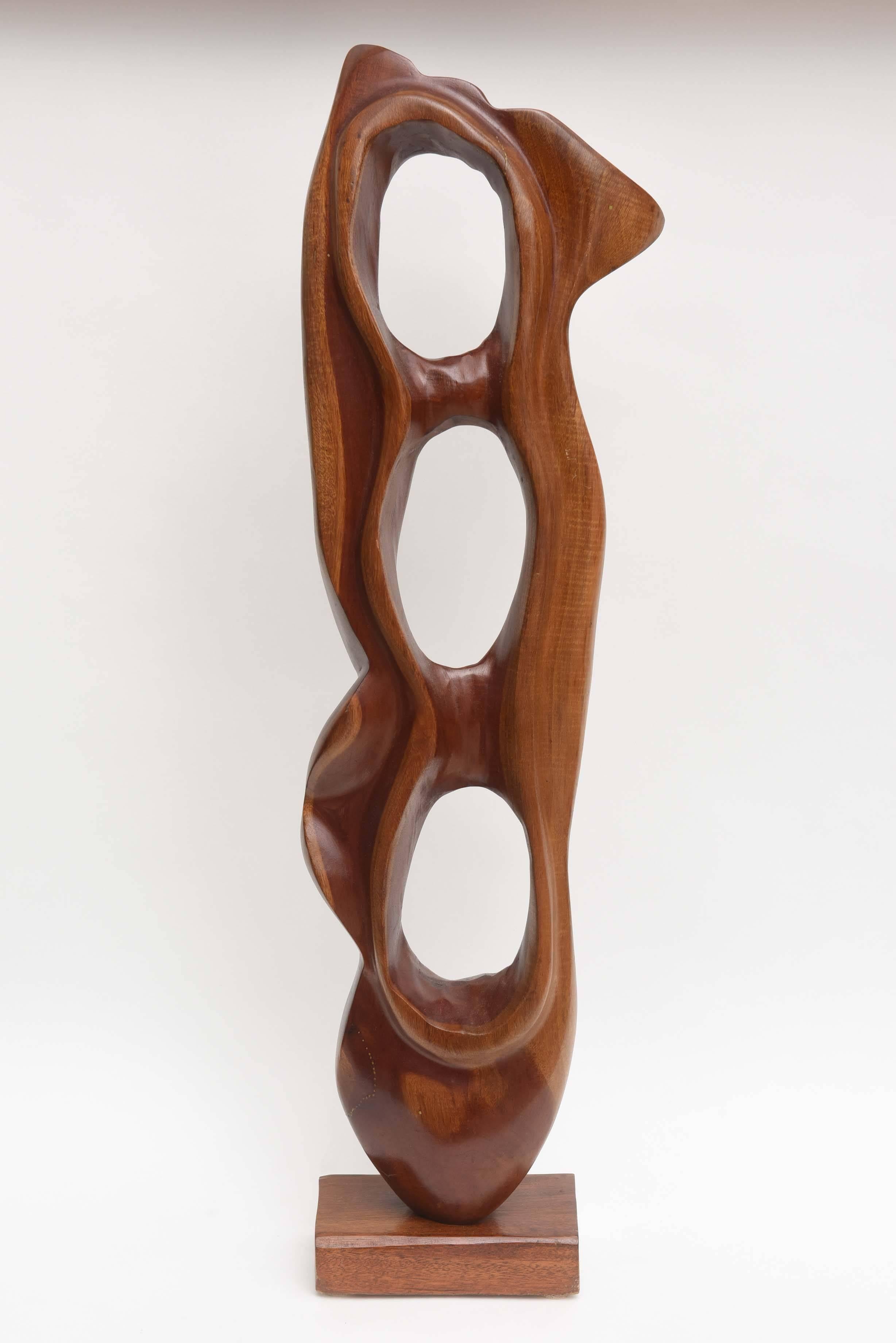 Late 20th Century Abstract Expressionist Wood Sculpture, Raul Varnerin For Sale