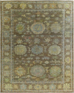 Persische Rose Sammlung Area Rugs CIRCA 1990 - Wolle Blau Braun Gelb - 89113