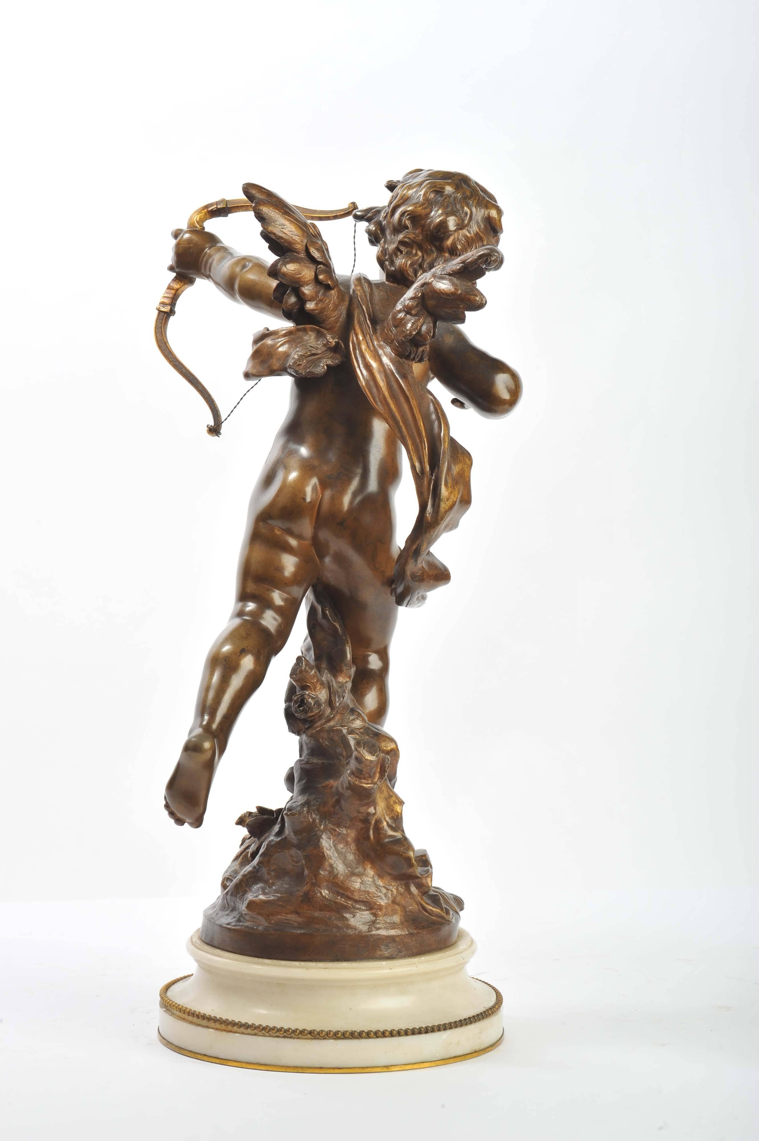 19th Century Bronze Cupid, by Aug. Moreau 3