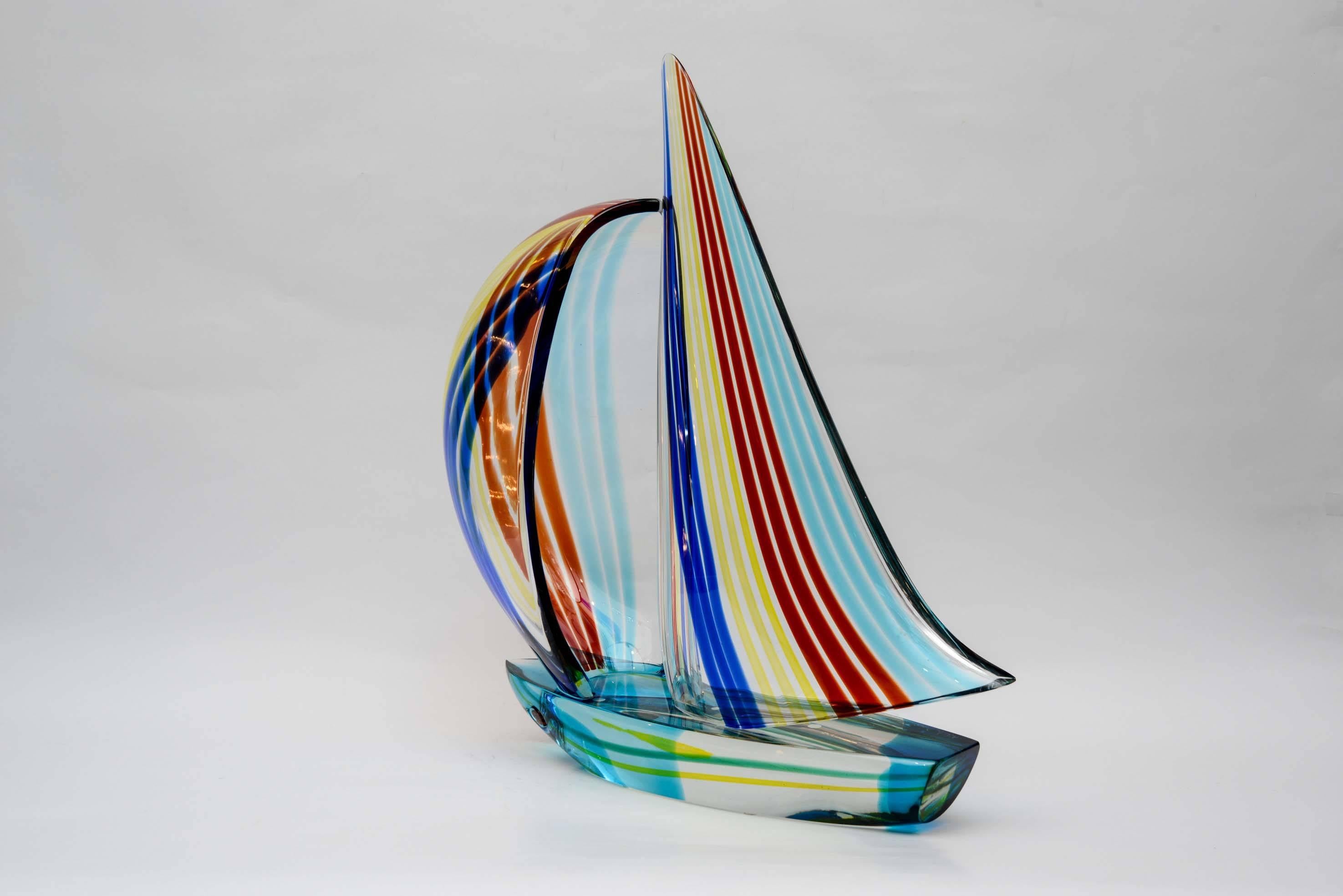 Sailing Boat in Murano Glass 2