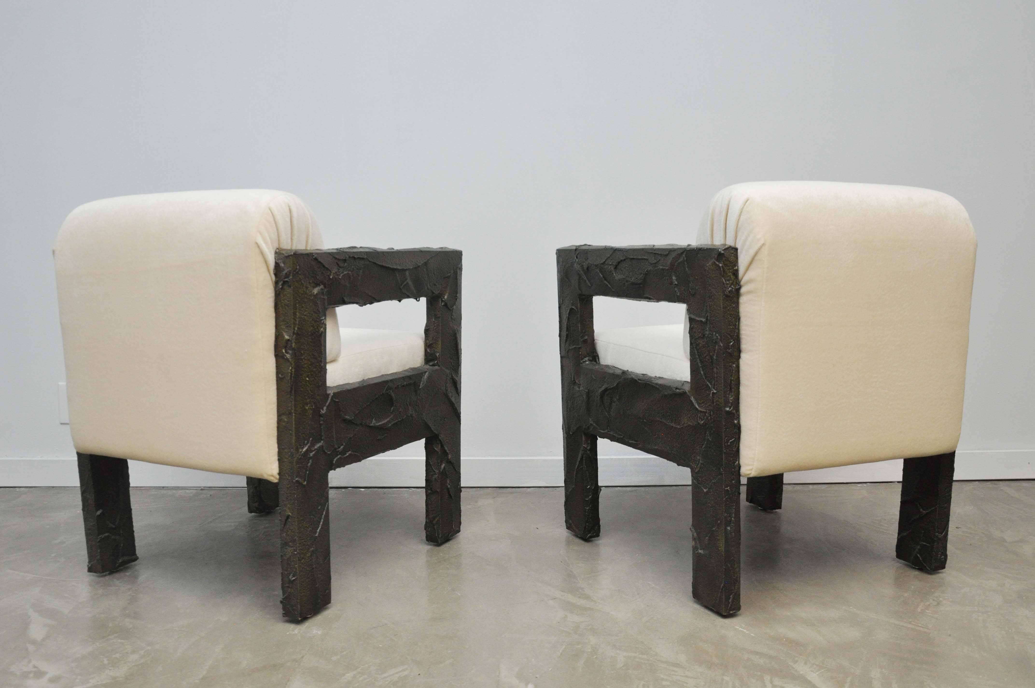 Paul Evans Sculpted Bronze Lounge Chairs 4