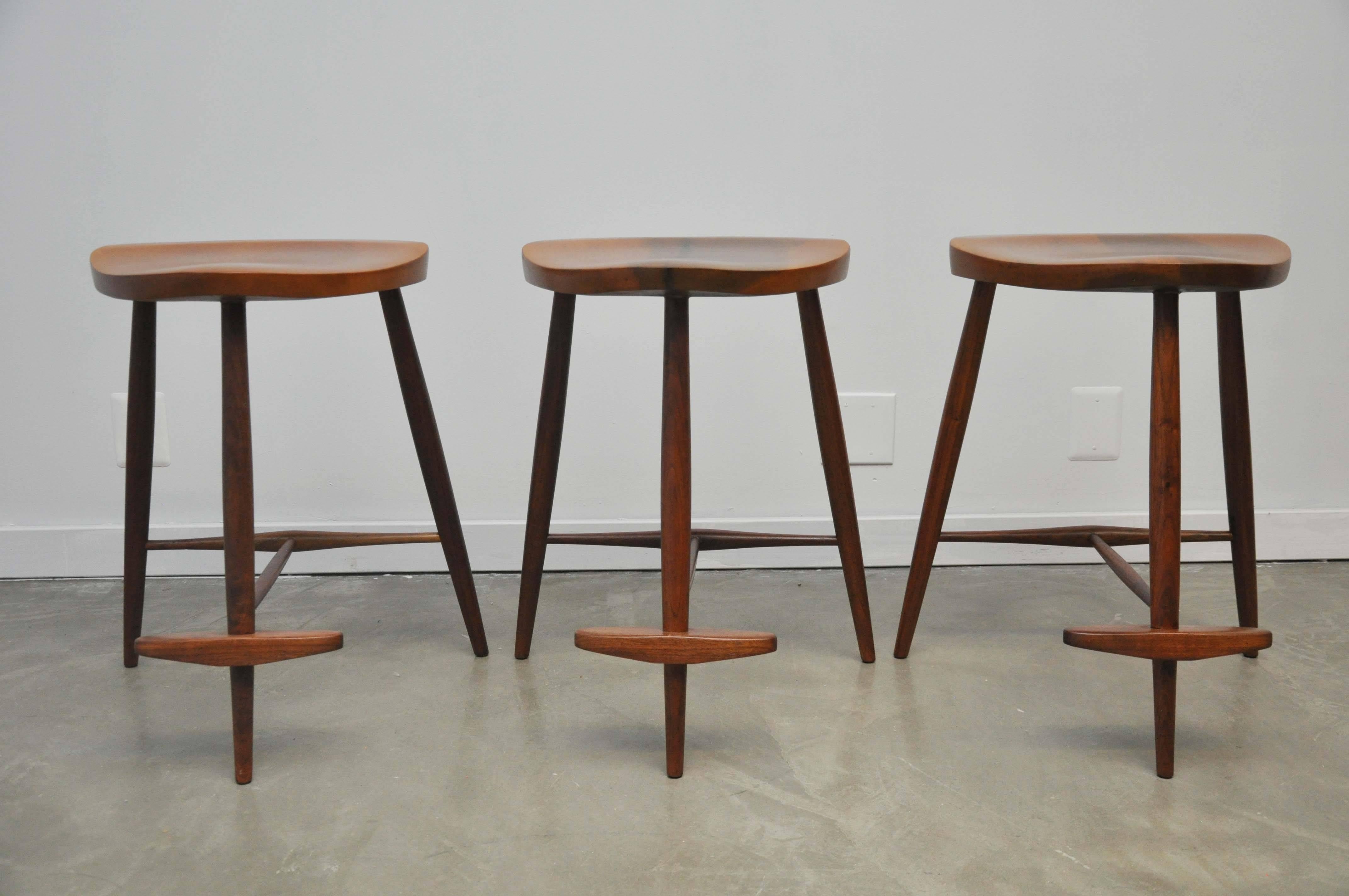 George Nakashima Counter Stools 1