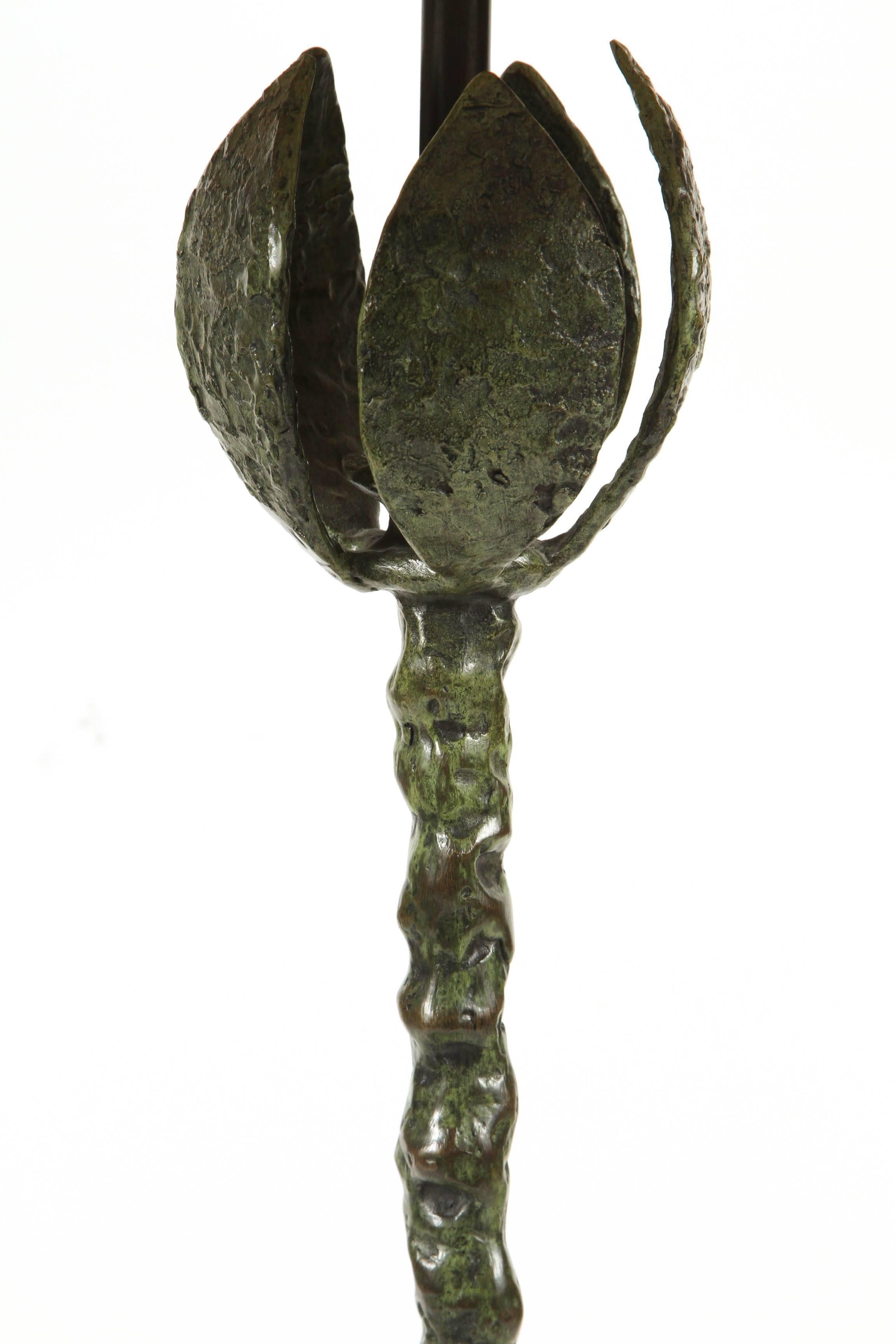 American After Diego Giacometti Bronze Lamp