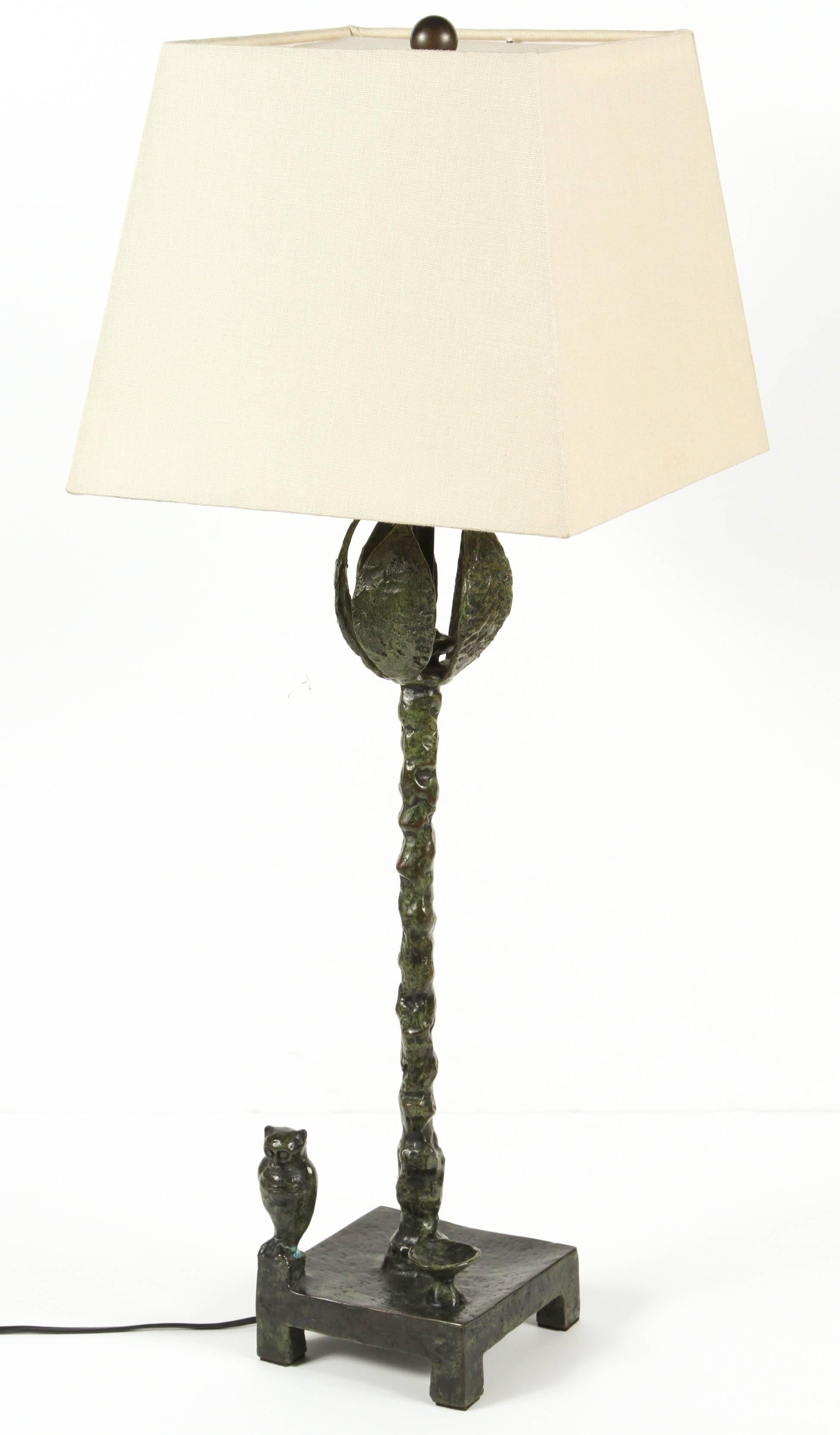 After Diego Giacometti Bronze Lamp 4