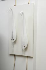 Pair of "Iris Leaf" Sconces in Murano Glass by Seguso