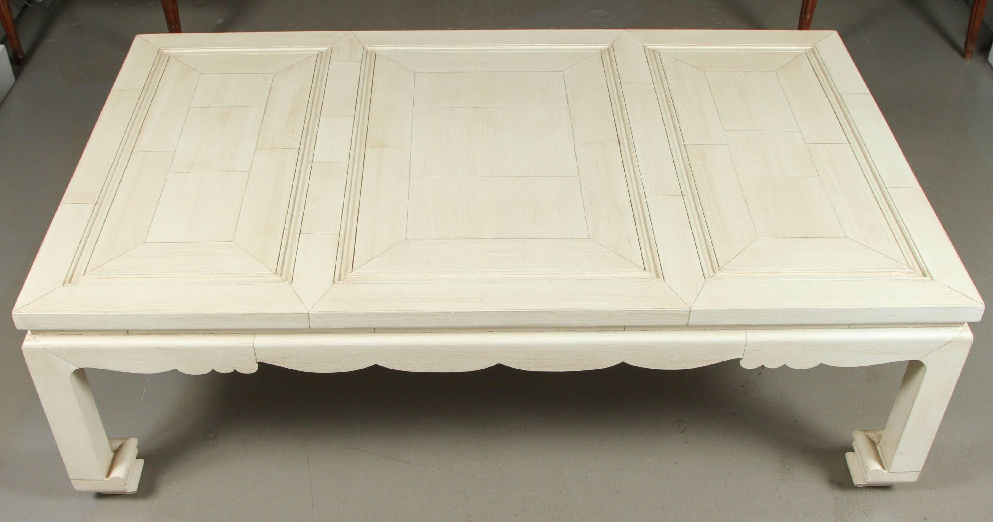 Paint A Vintage Ming-Style Coffee Table with a Faux Ivory Inlay Finish
