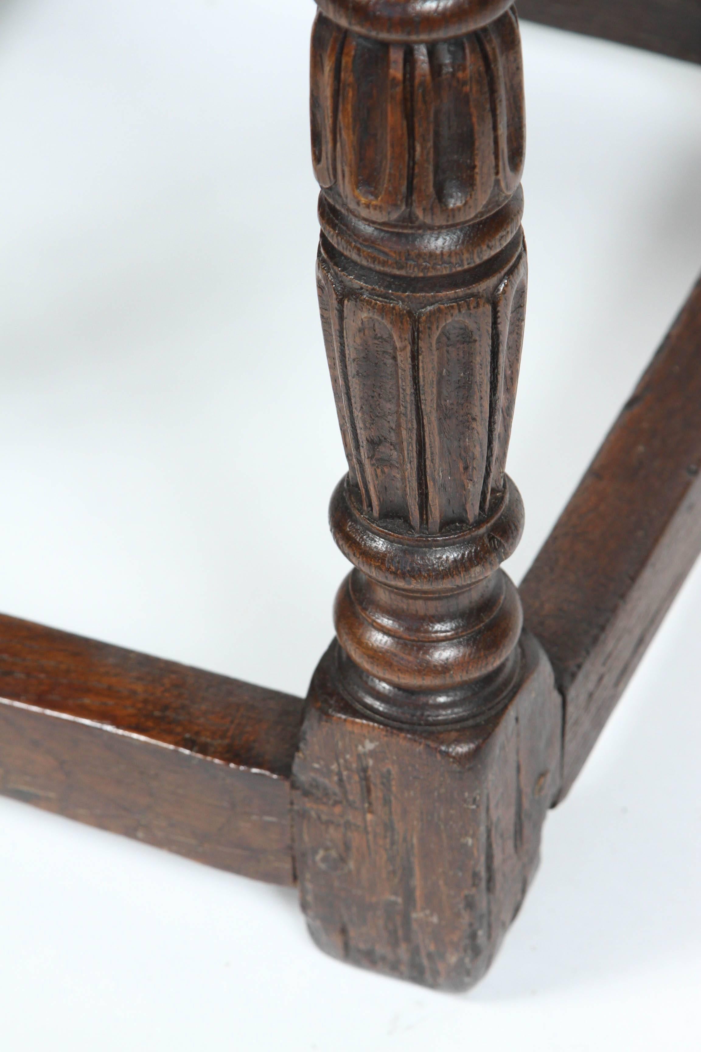 Early 17th Century English Joint Stool In Excellent Condition In Los Angeles, CA