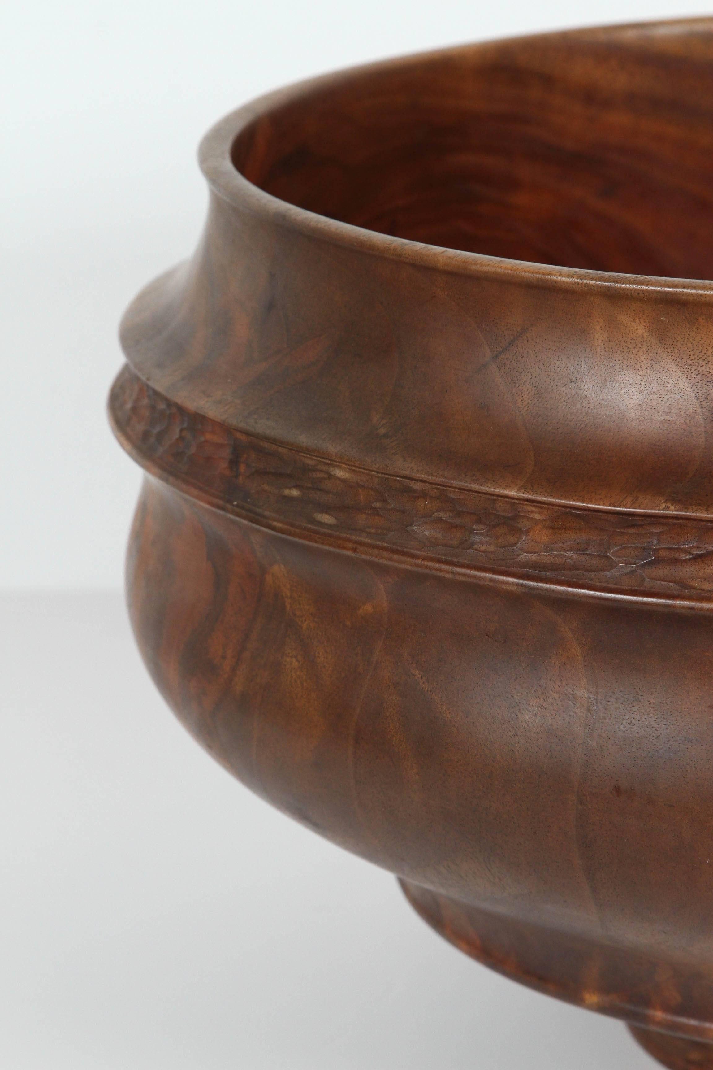 American Large Donald Saxby Black Walnut Bowl For Sale
