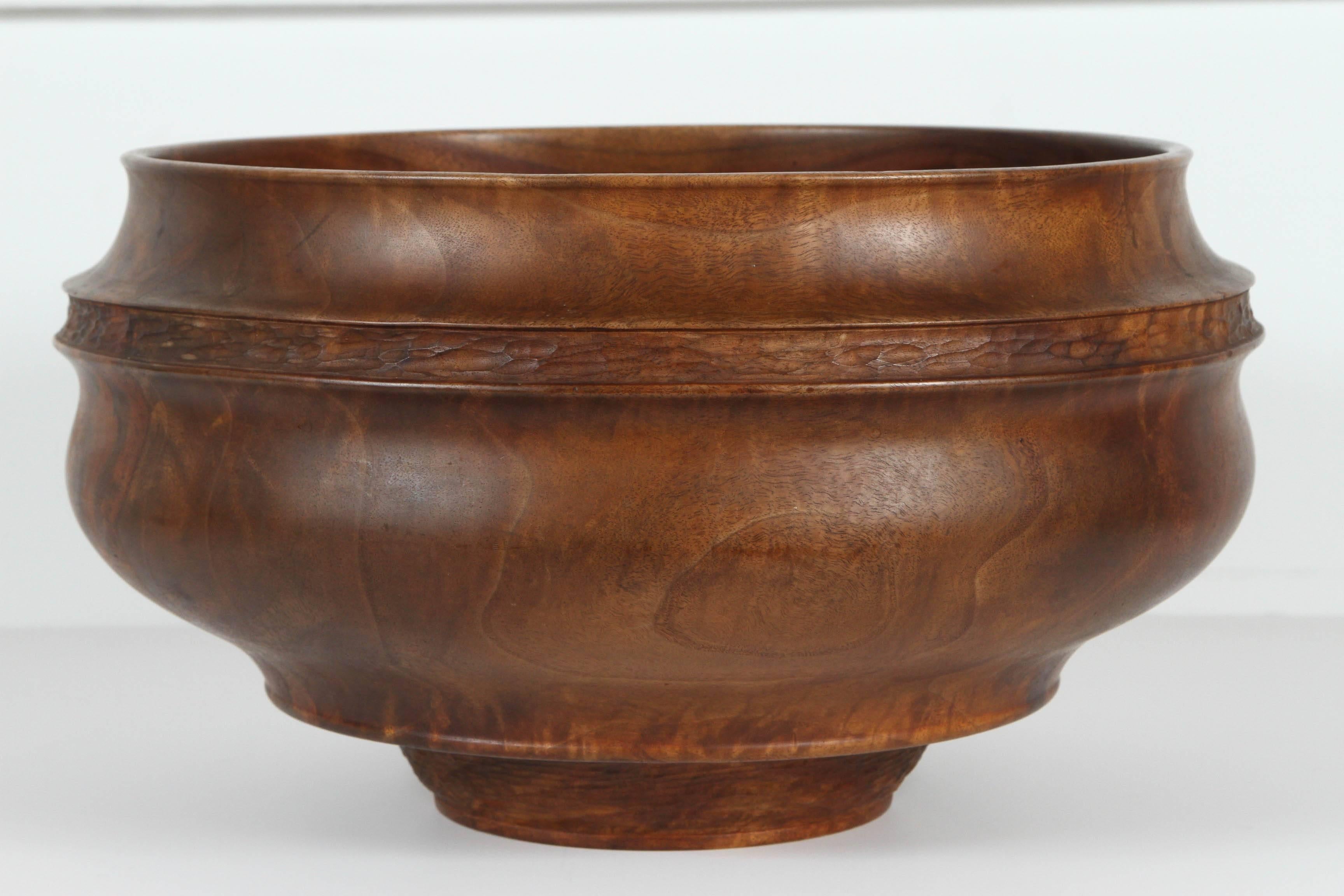 Large Donald Saxby Black Walnut Bowl For Sale 2